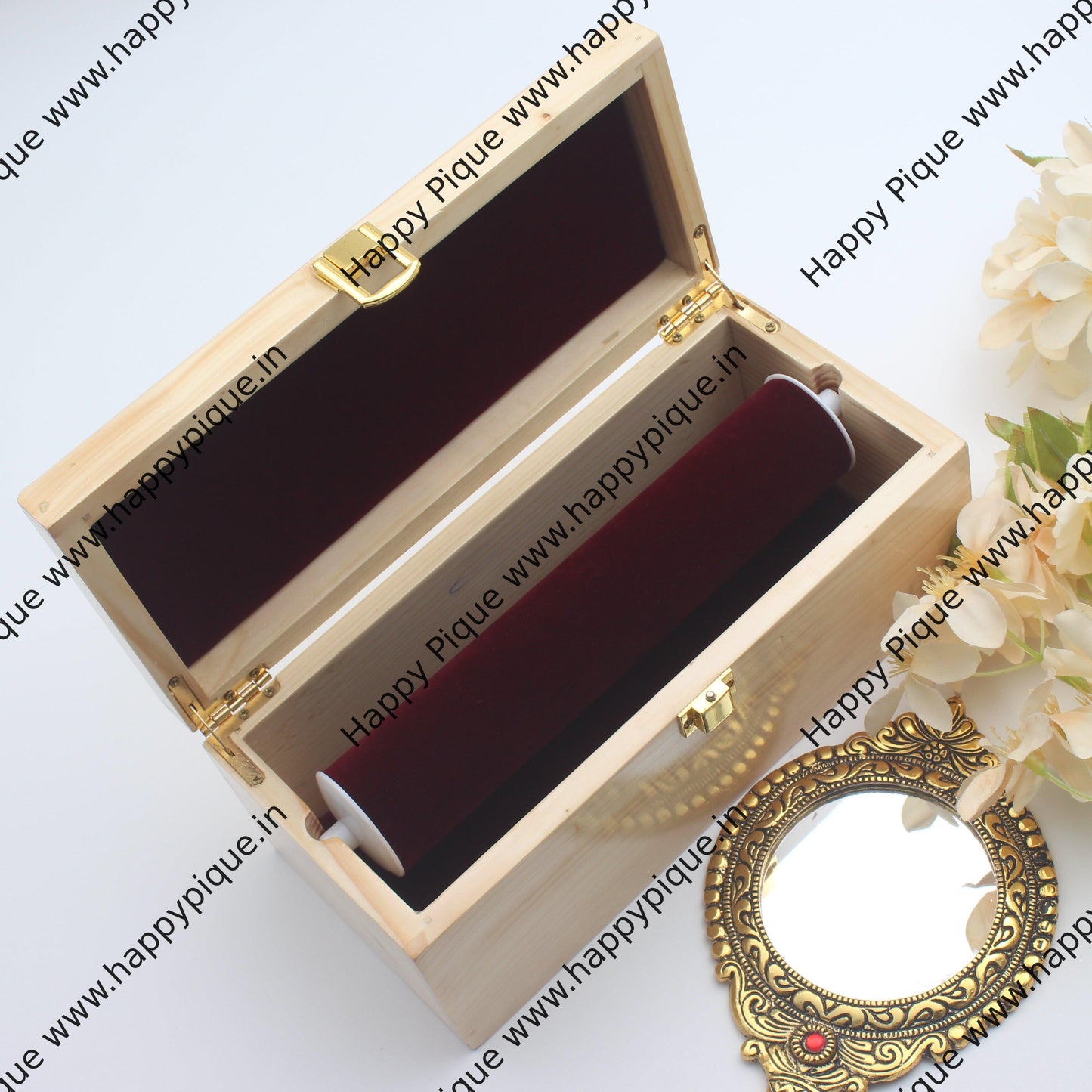 Solid Wood Single Rod Bangle Box - Jewellery Storage Box