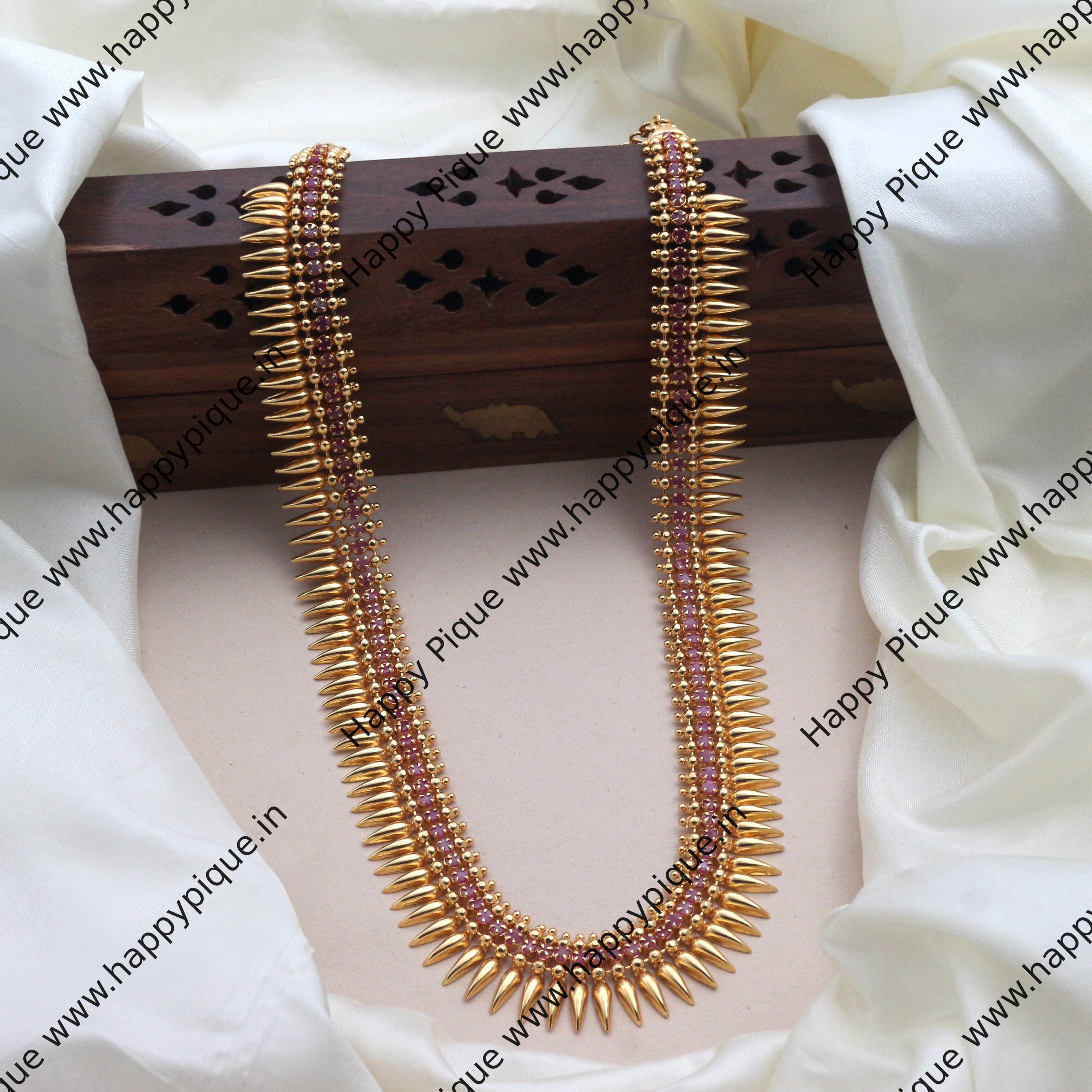 Real Gold Tone Traditional Kerala Mulla Mottu AD Haaram