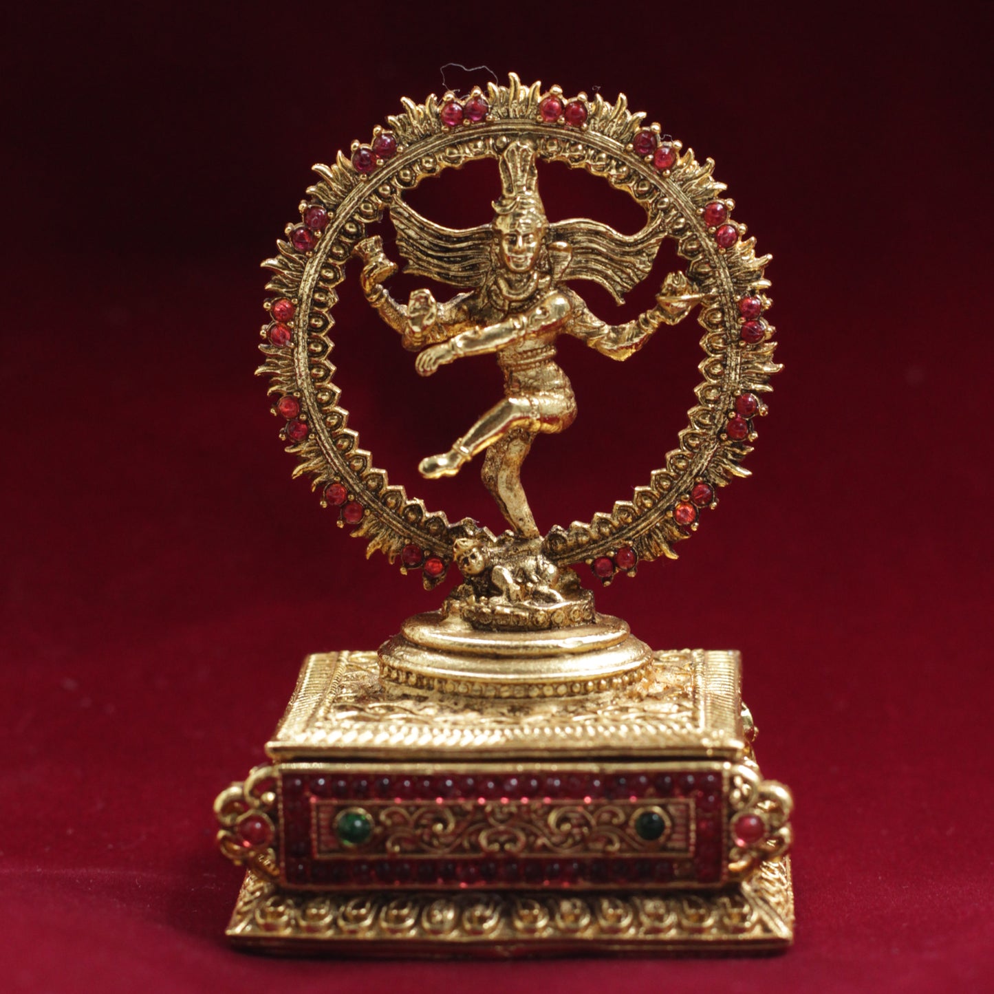 Premium Antique Divine Nataraja Halsi/Kumkum Box - Sindoor Dabbi