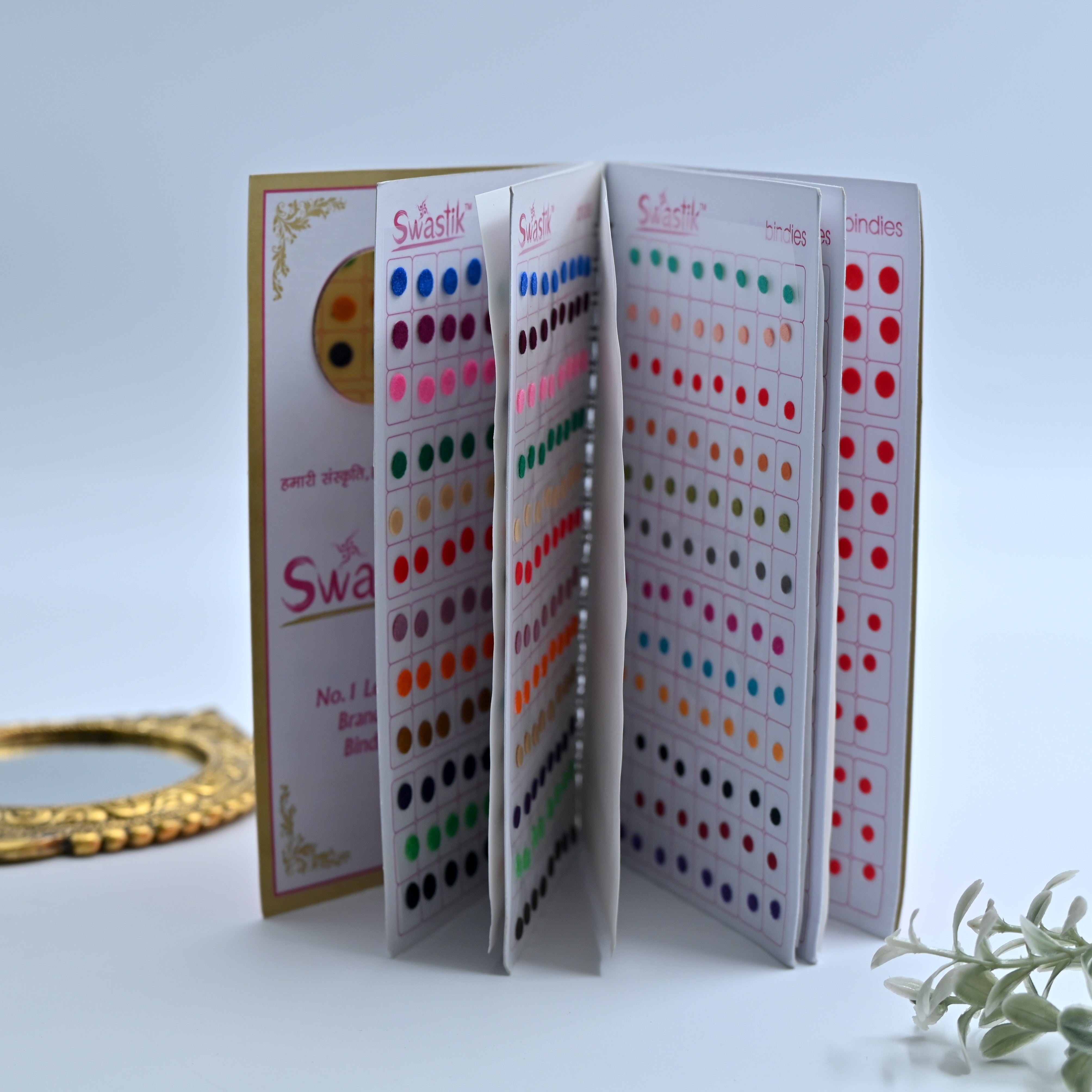 Big Multicolour Plain Round Bindi Book - Small Size Bindi Book