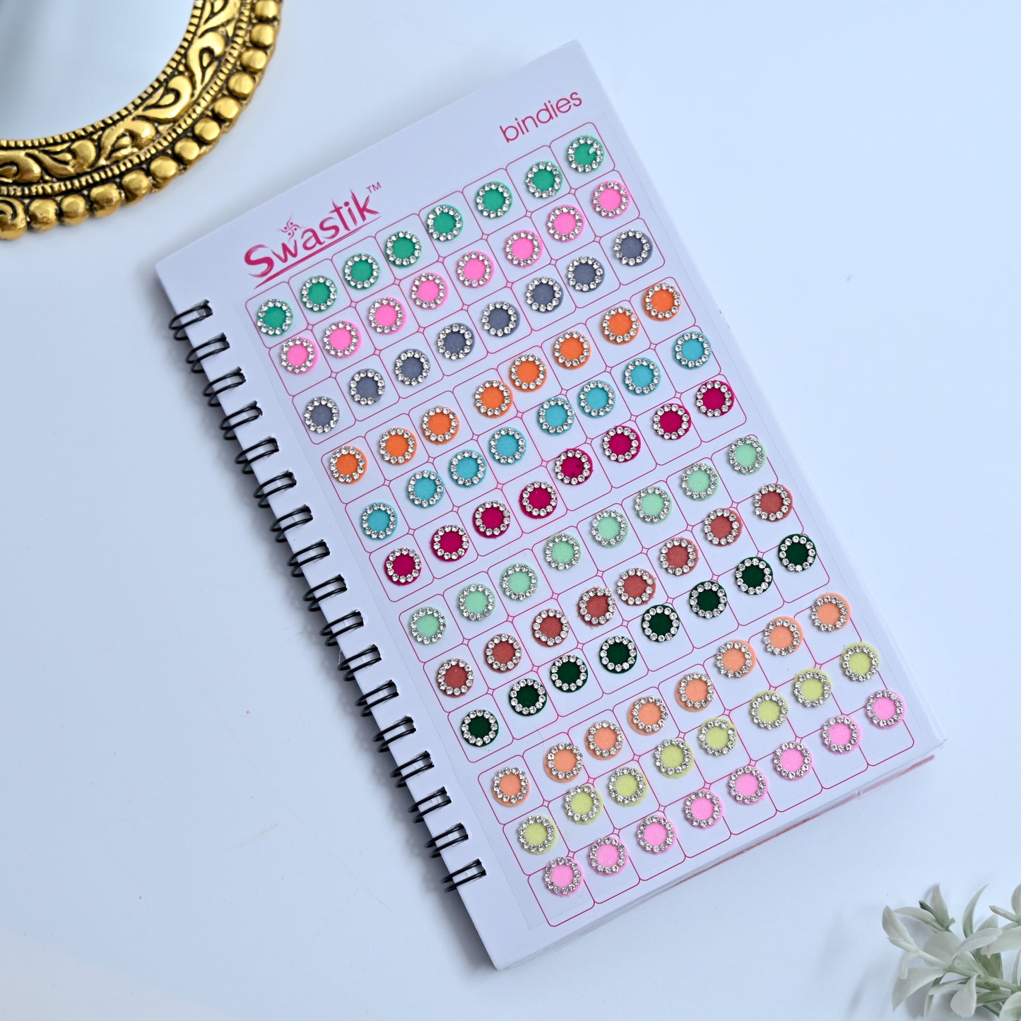 Big Pastel Colours Stone Border Bindi Book