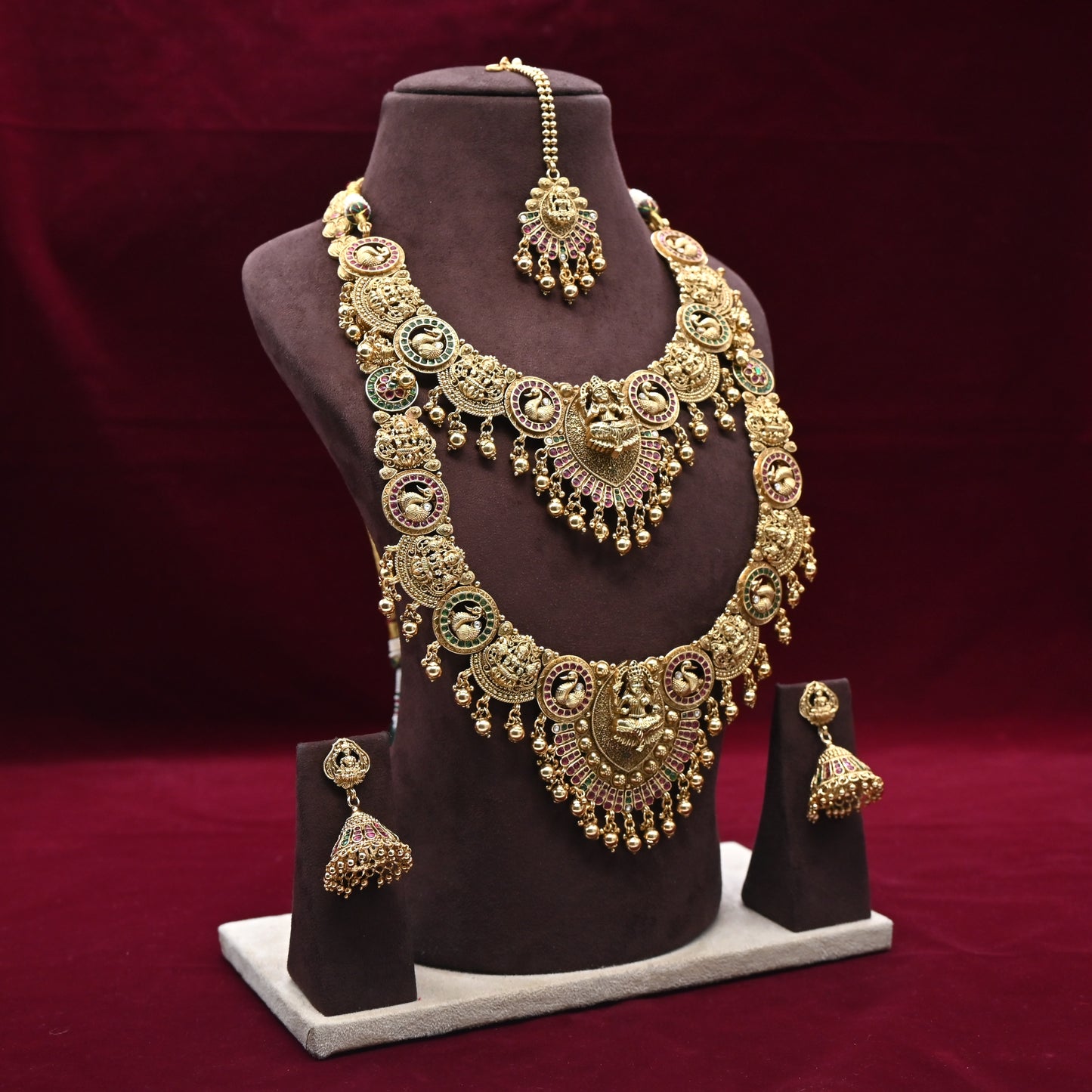 Antique Premium Nagas Annam Lakshmi Semi Bridal Combo Set