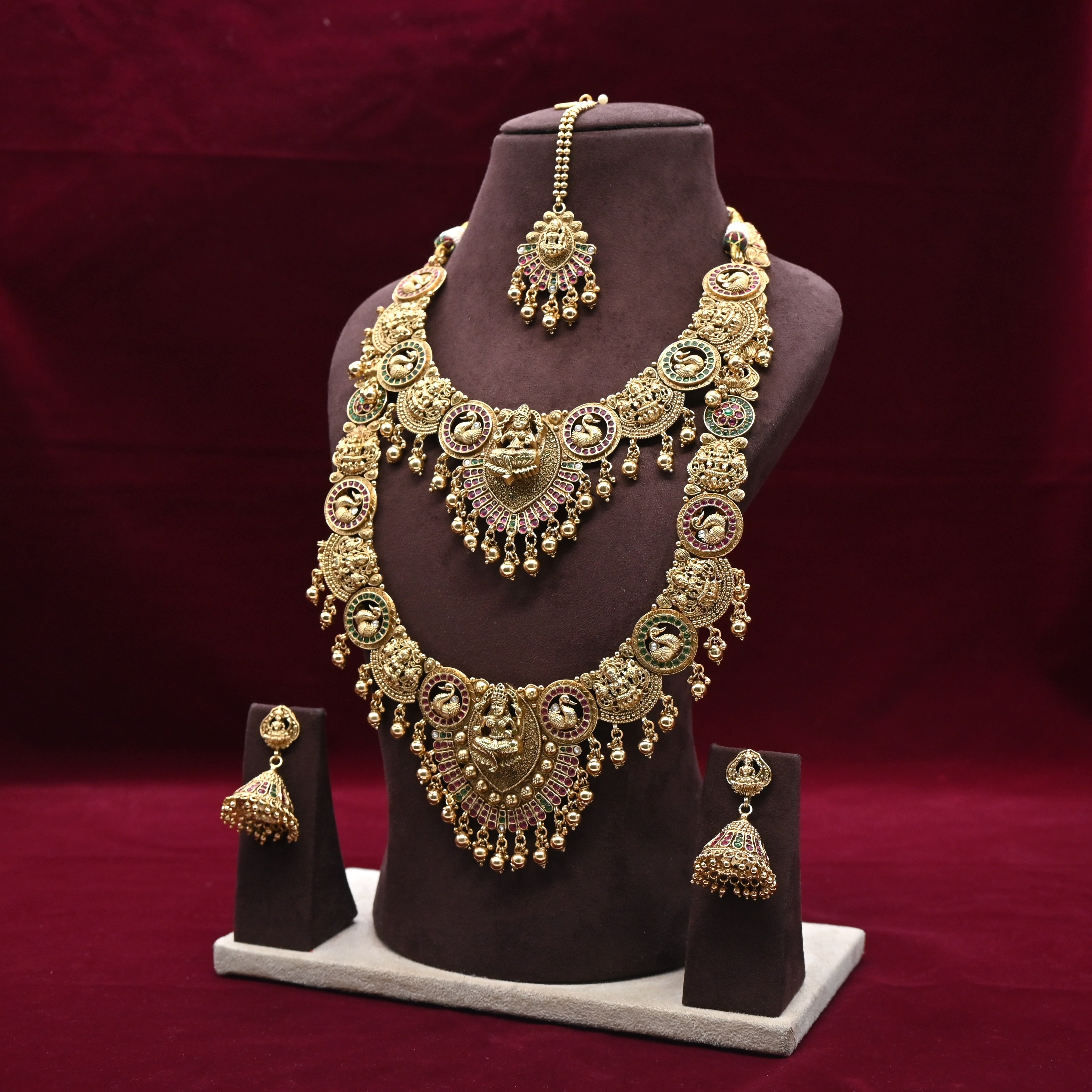 Antique Premium Nagas Annam Lakshmi Semi Bridal Combo Set