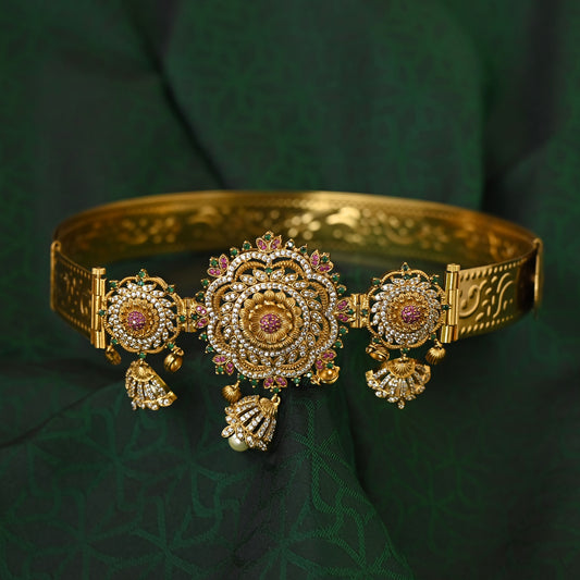 Deetya - Adorable Gold Look Cute & Traditional Kids Hip Belt - Perfect for Stylish Little Ones