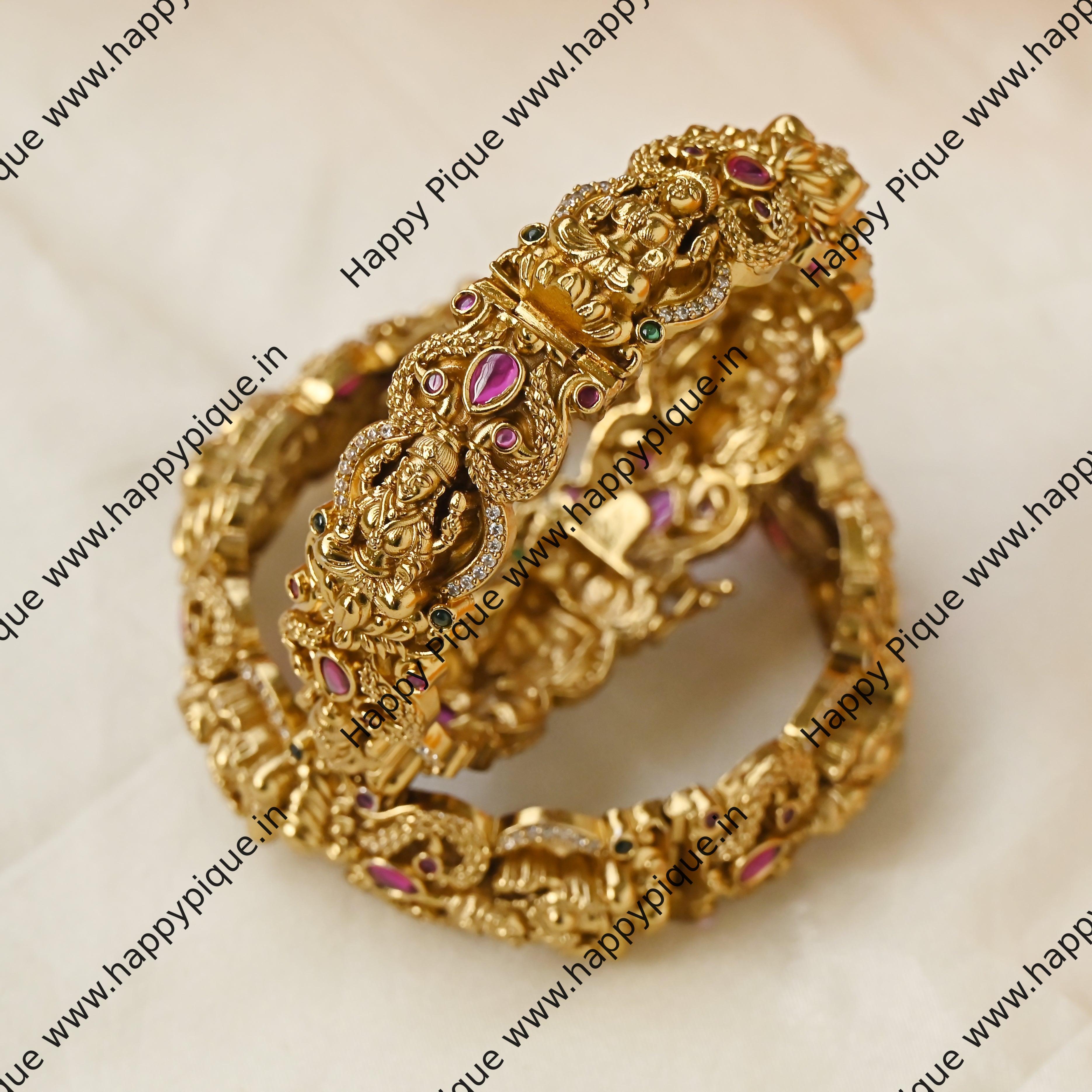 Surabhi - AD Kemp Nagas Lakshmi Heavy Bridal Bangles