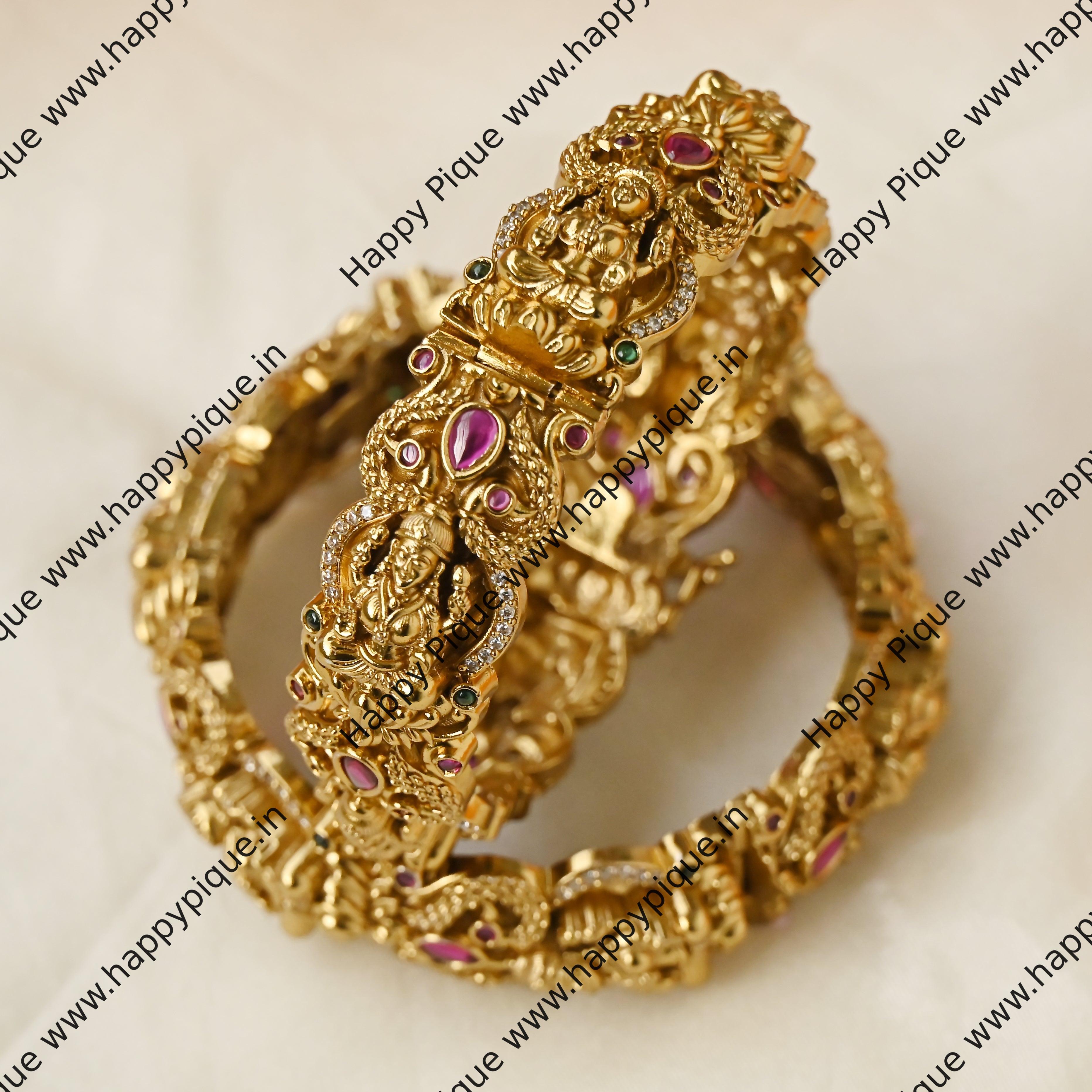 Surabhi - AD Kemp Nagas Lakshmi Heavy Bridal Bangles