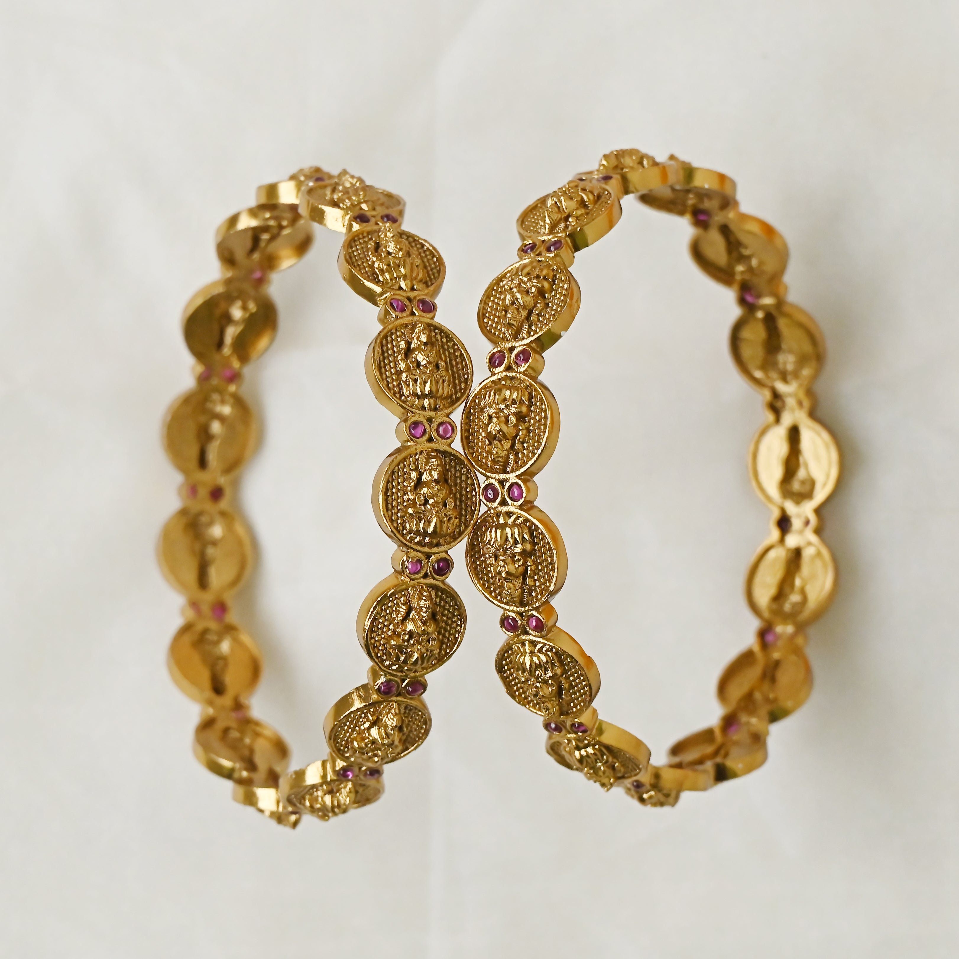 Padmini - Light Wight Kemp Lakshmi Coin Bangles