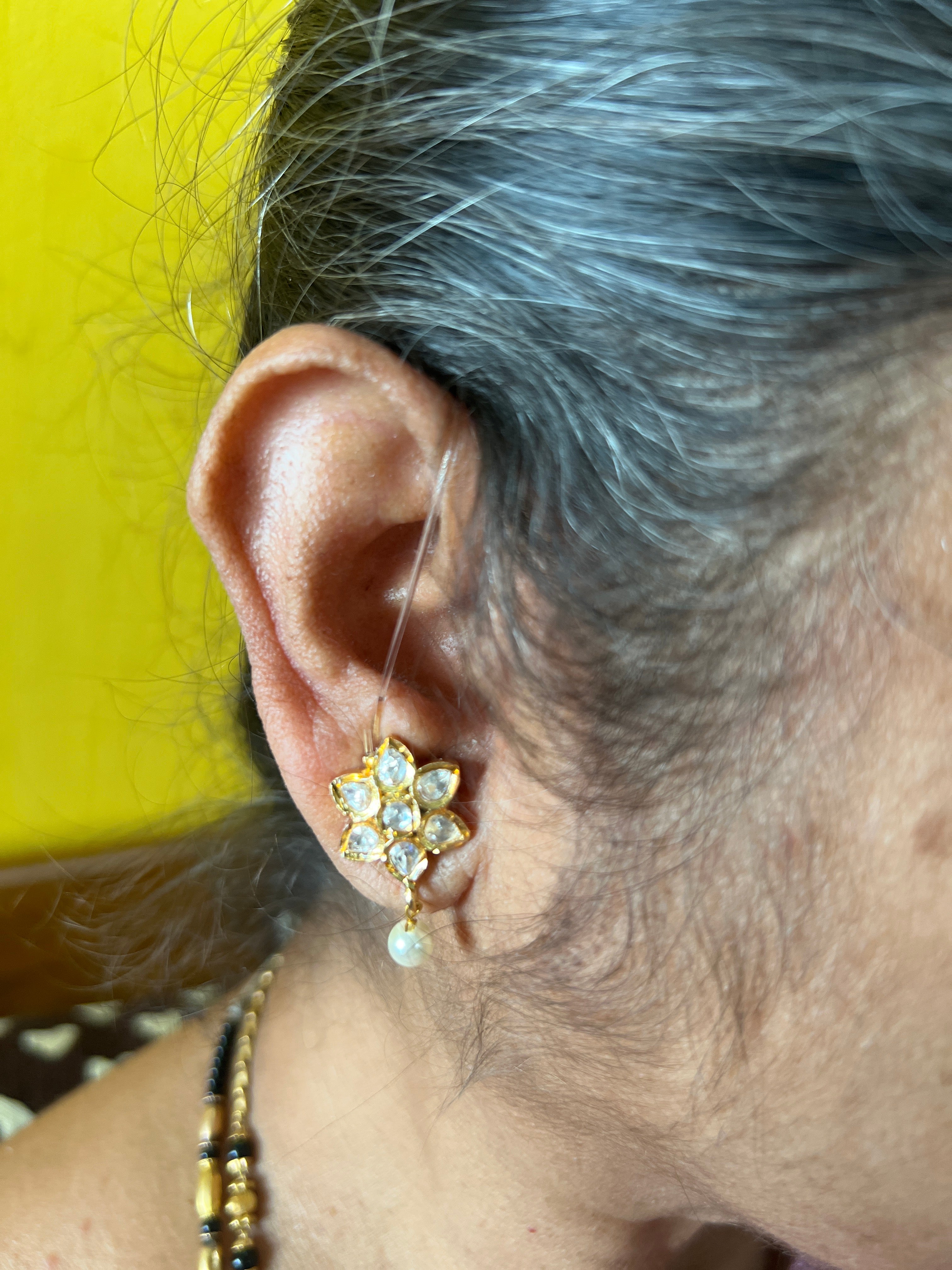 Premium Quality High Gold Invisible Kaan Chain/Ear Chain - One Pair