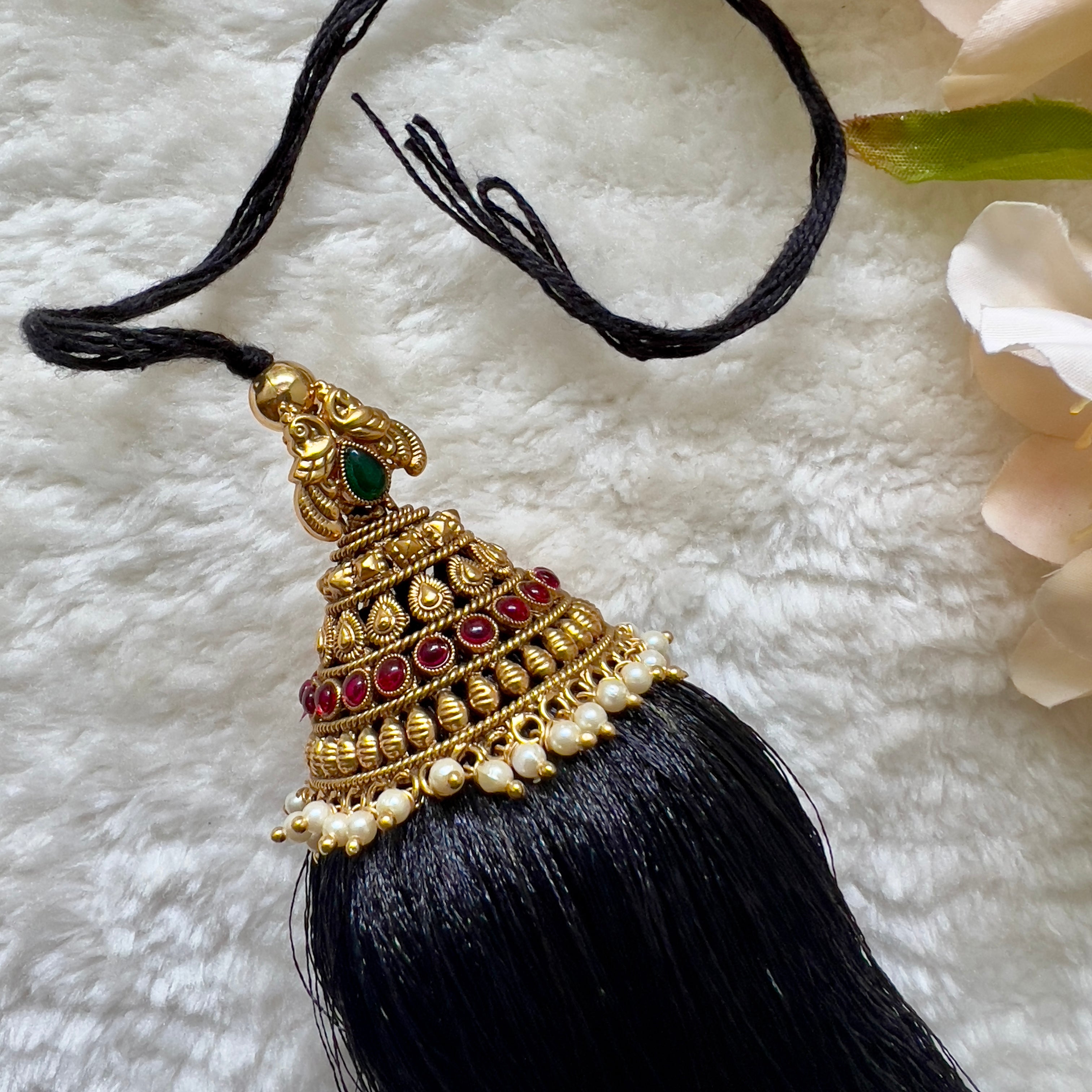 Premium South Indian Bridal Jada Kunjalam / Jada Koppulu Hair Accessory - JK001