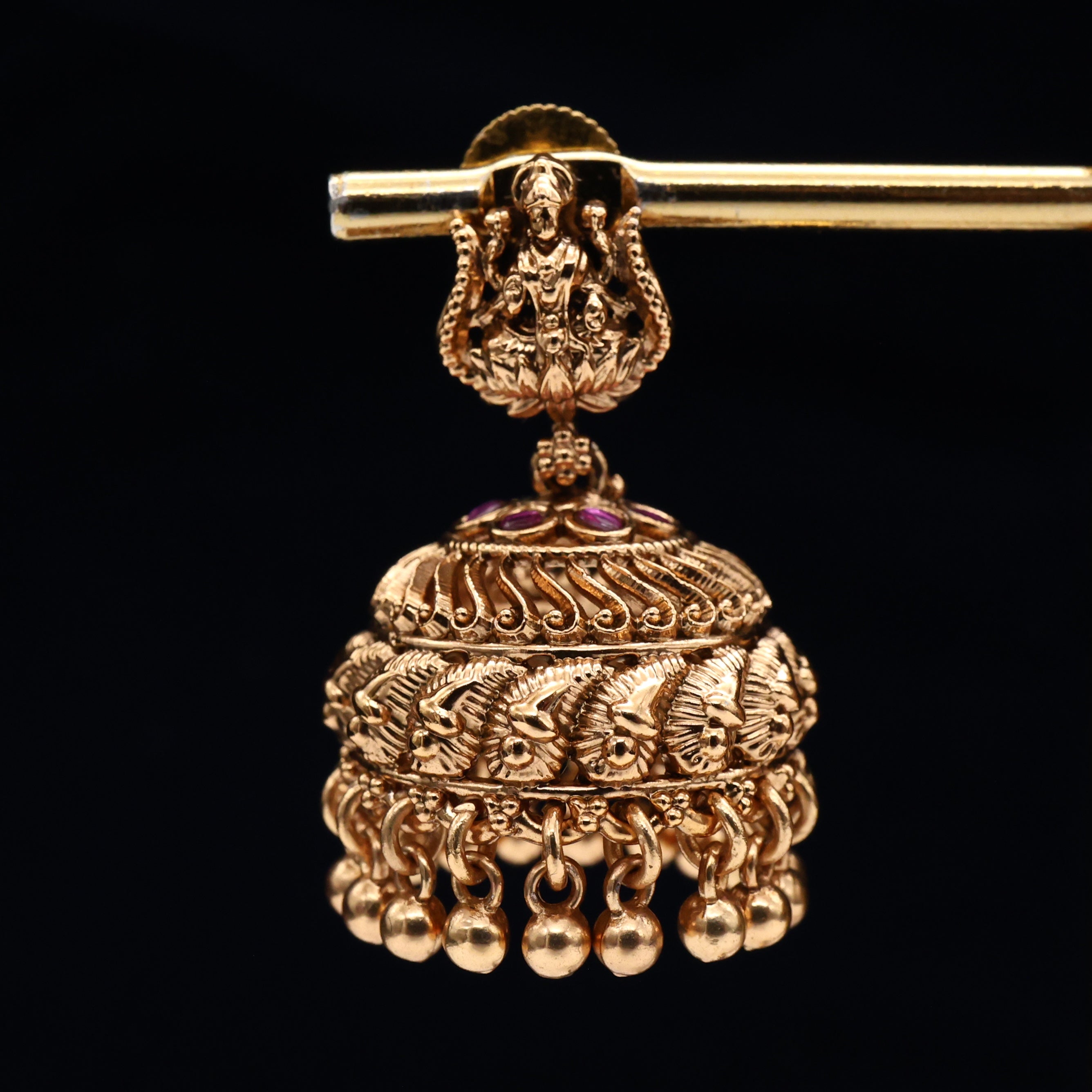 Premium Antique Nagas Lakshmi Bridal Jhumkas