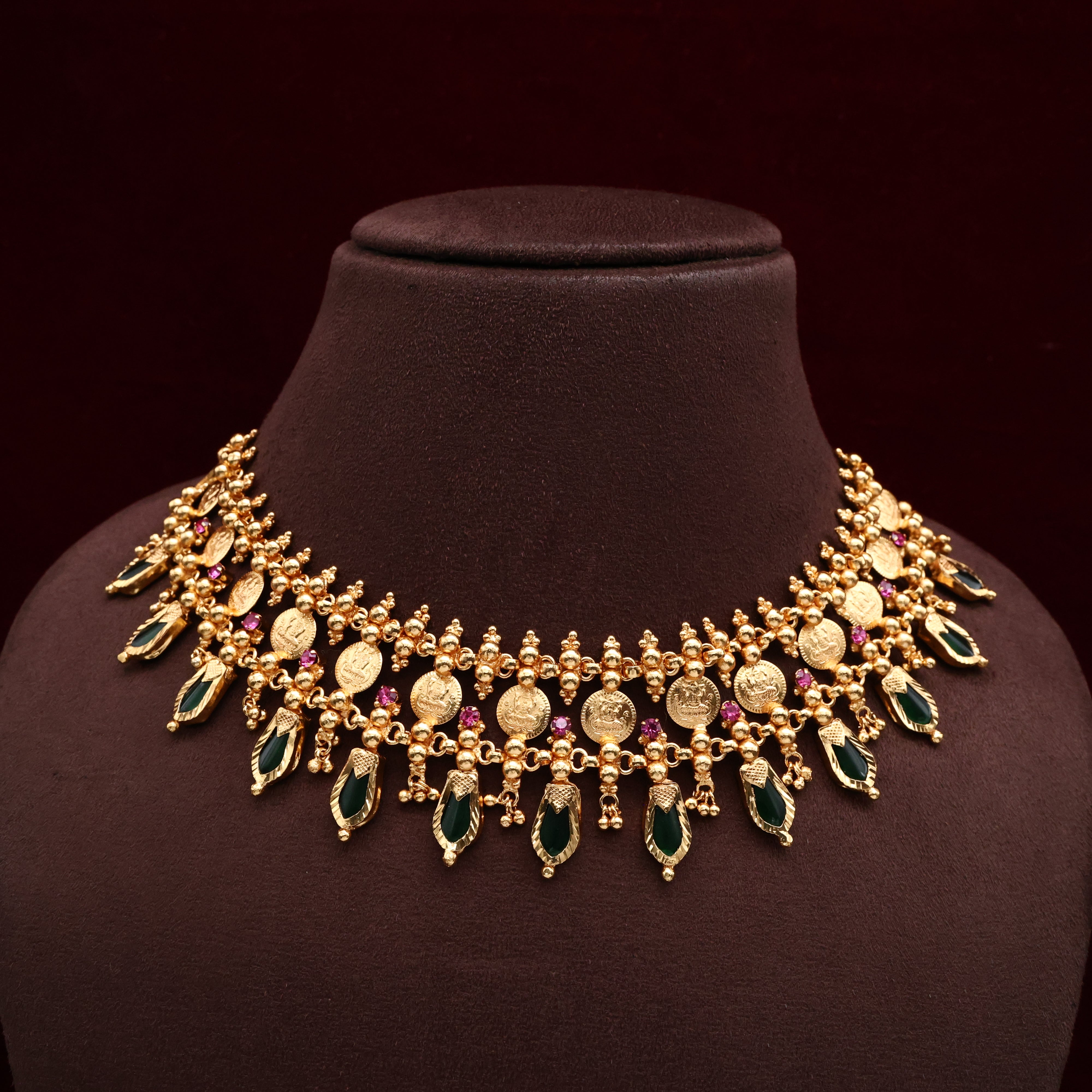 Real Gold Look Kerala Nagapadam Kaasu Mala Necklace