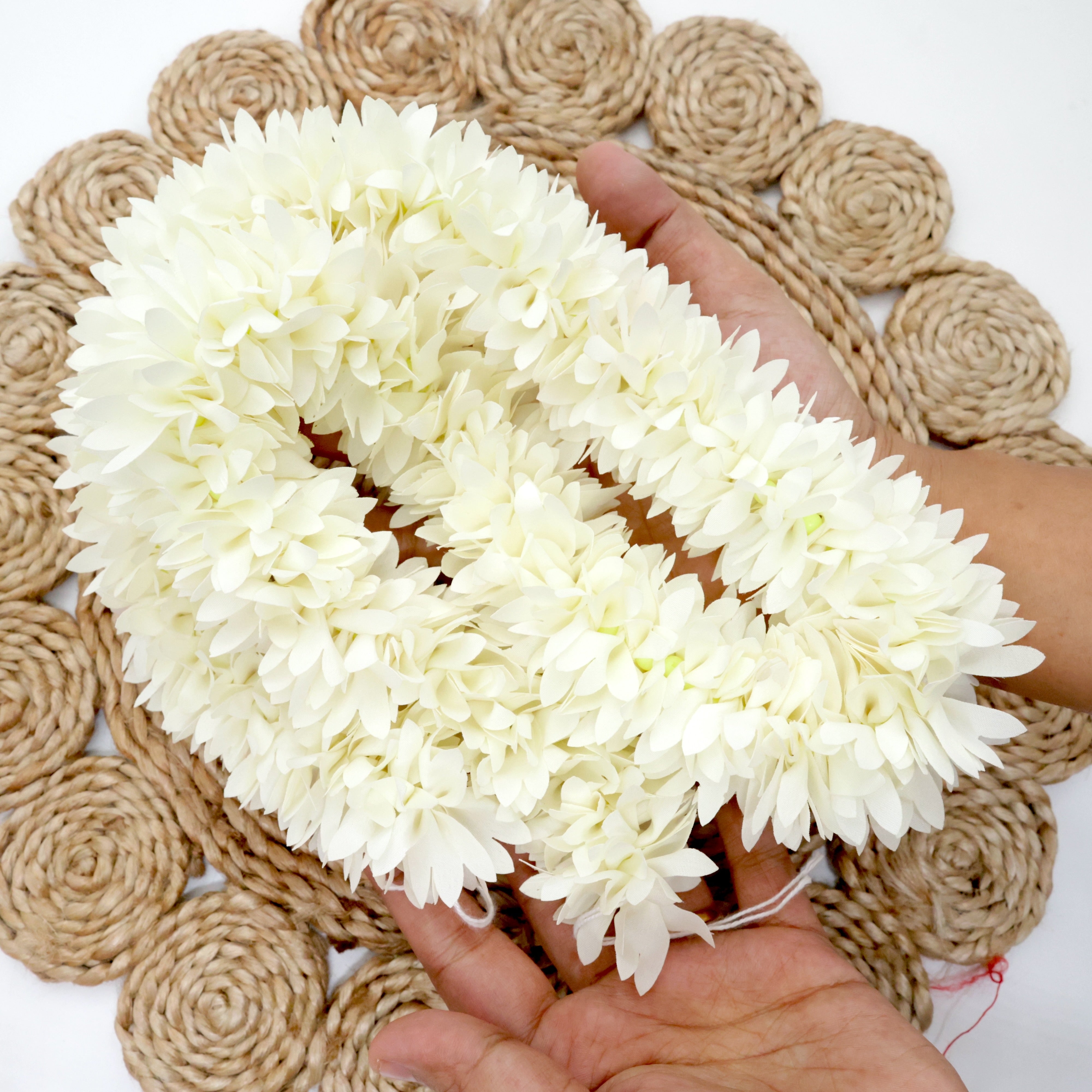 Real Look Fabric Pichi Poo/Kaatu Malli Flower String - 32 inches length/2 Mozham