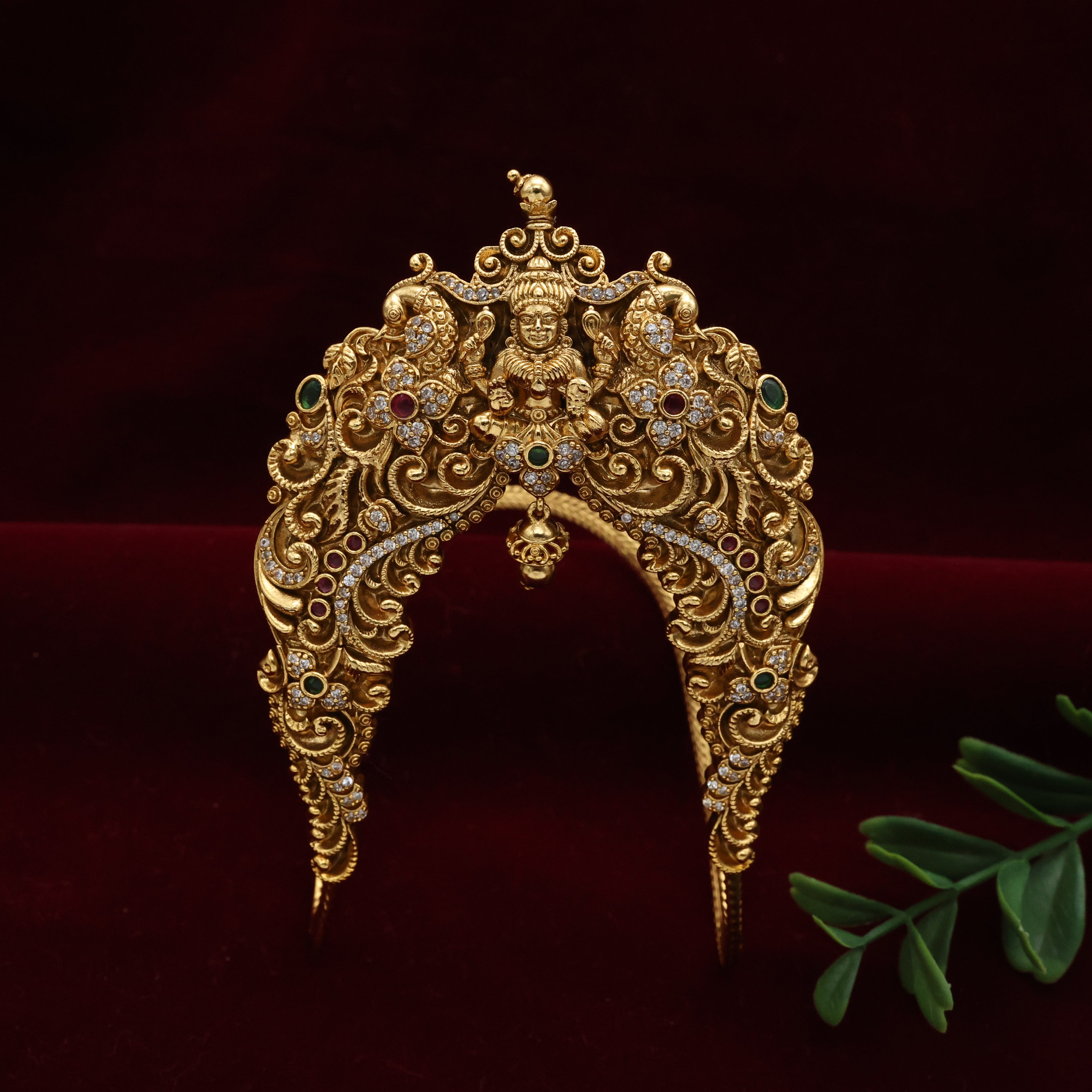 Antique Nagas AD Lakshmi Rettapakshi Single Piece Bridal Vanki