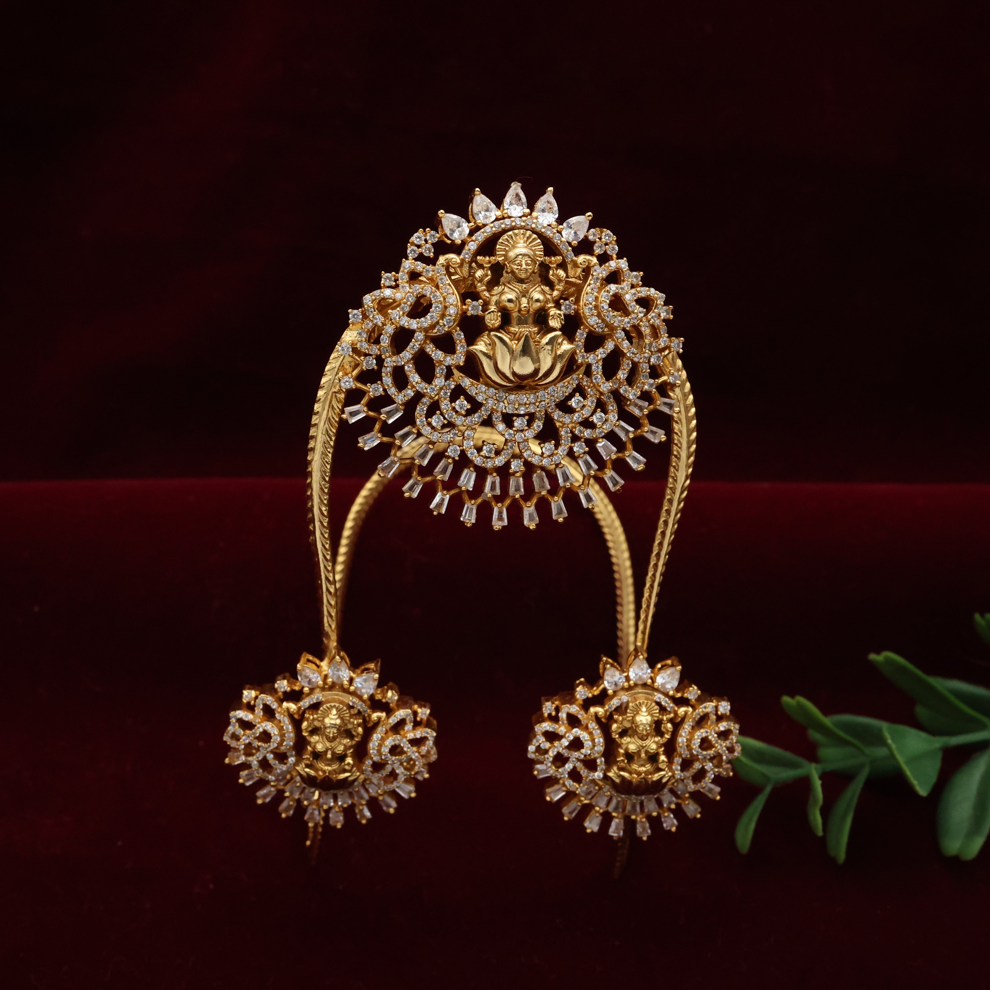 Diamond Look AD 3 Lakshmi Pendants Single Piece Bridal Vanki