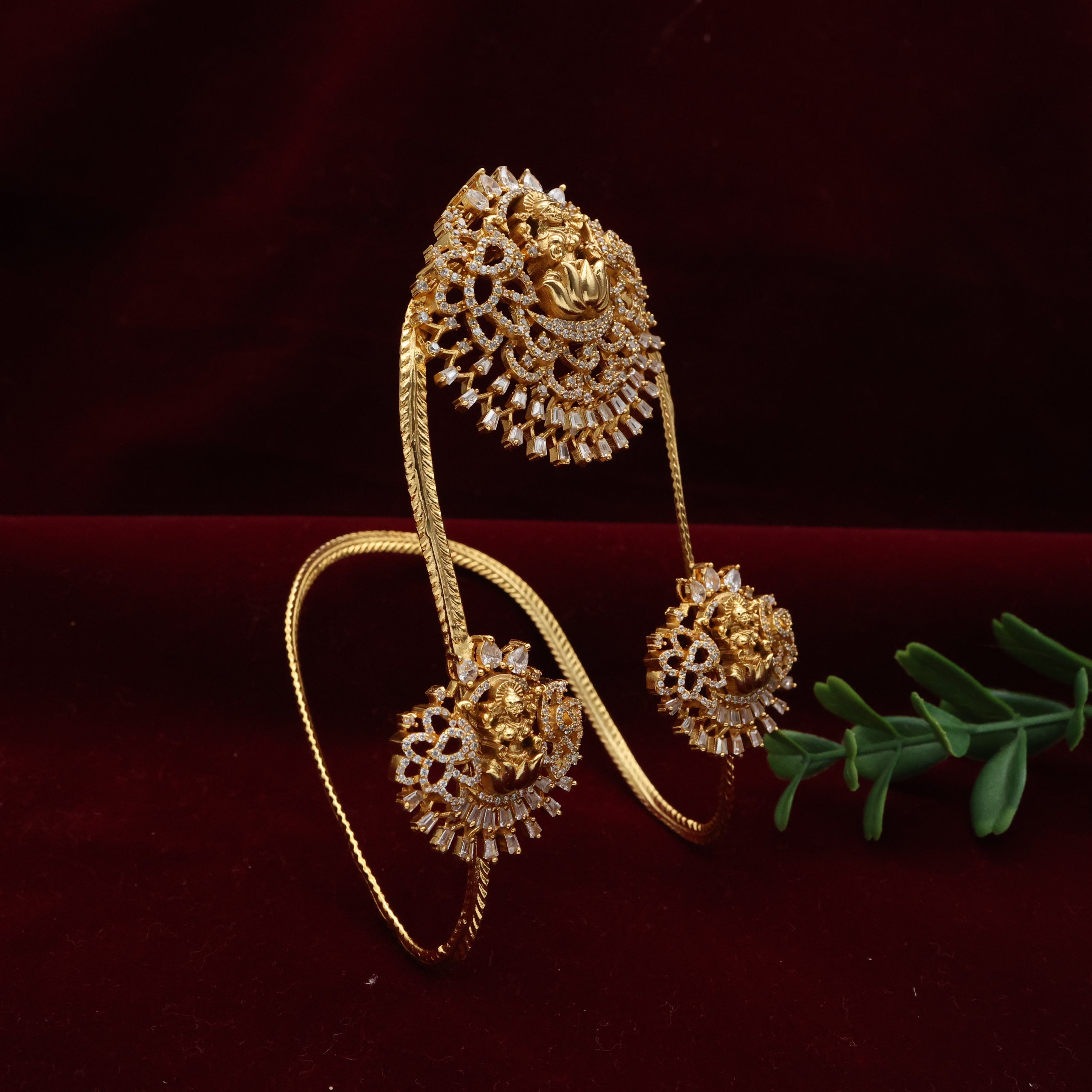 Diamond Look AD 3 Lakshmi Pendants Single Piece Bridal Vanki