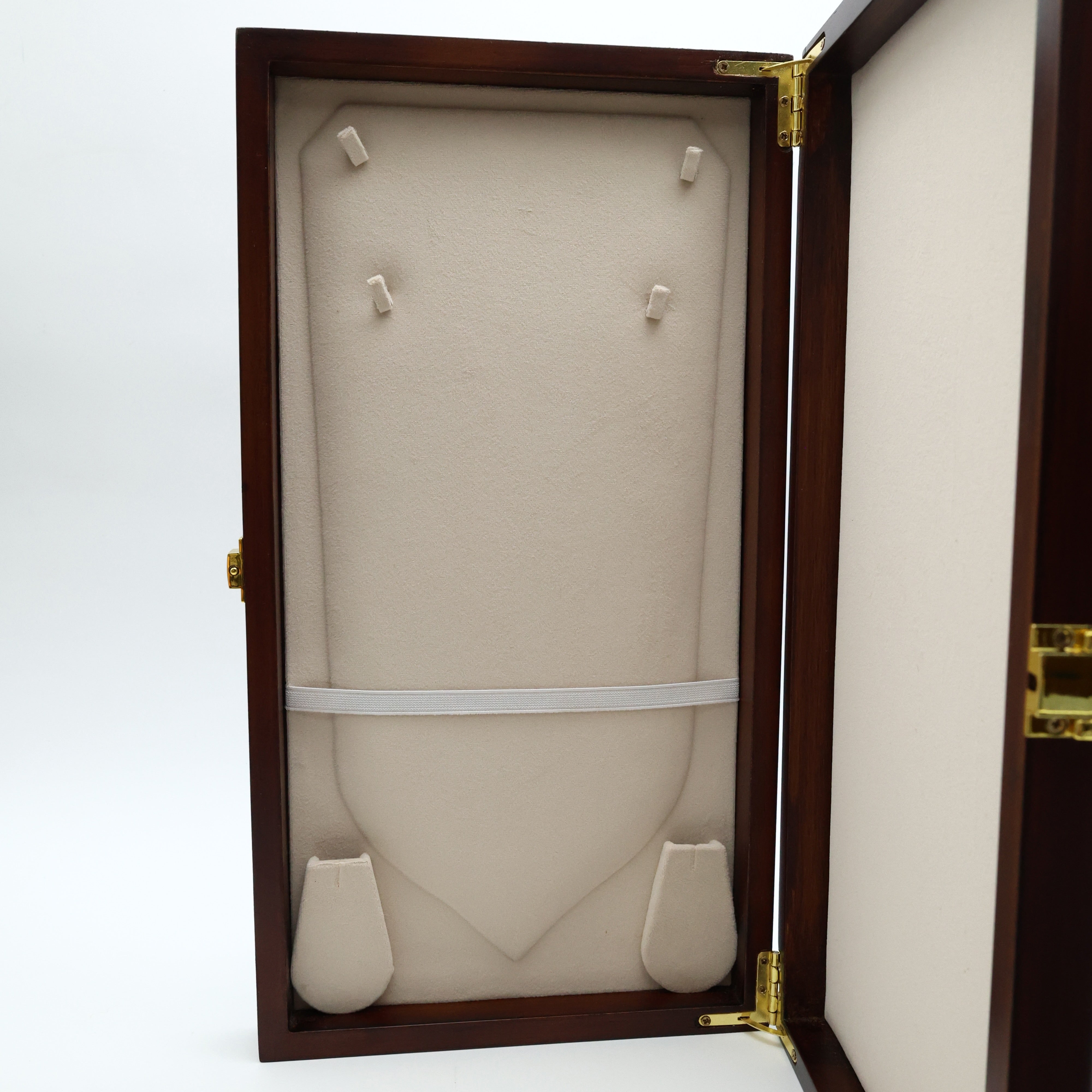 Premium Solid Wood Teak Wood Haaram/Long Necklace Jewellery Organiser