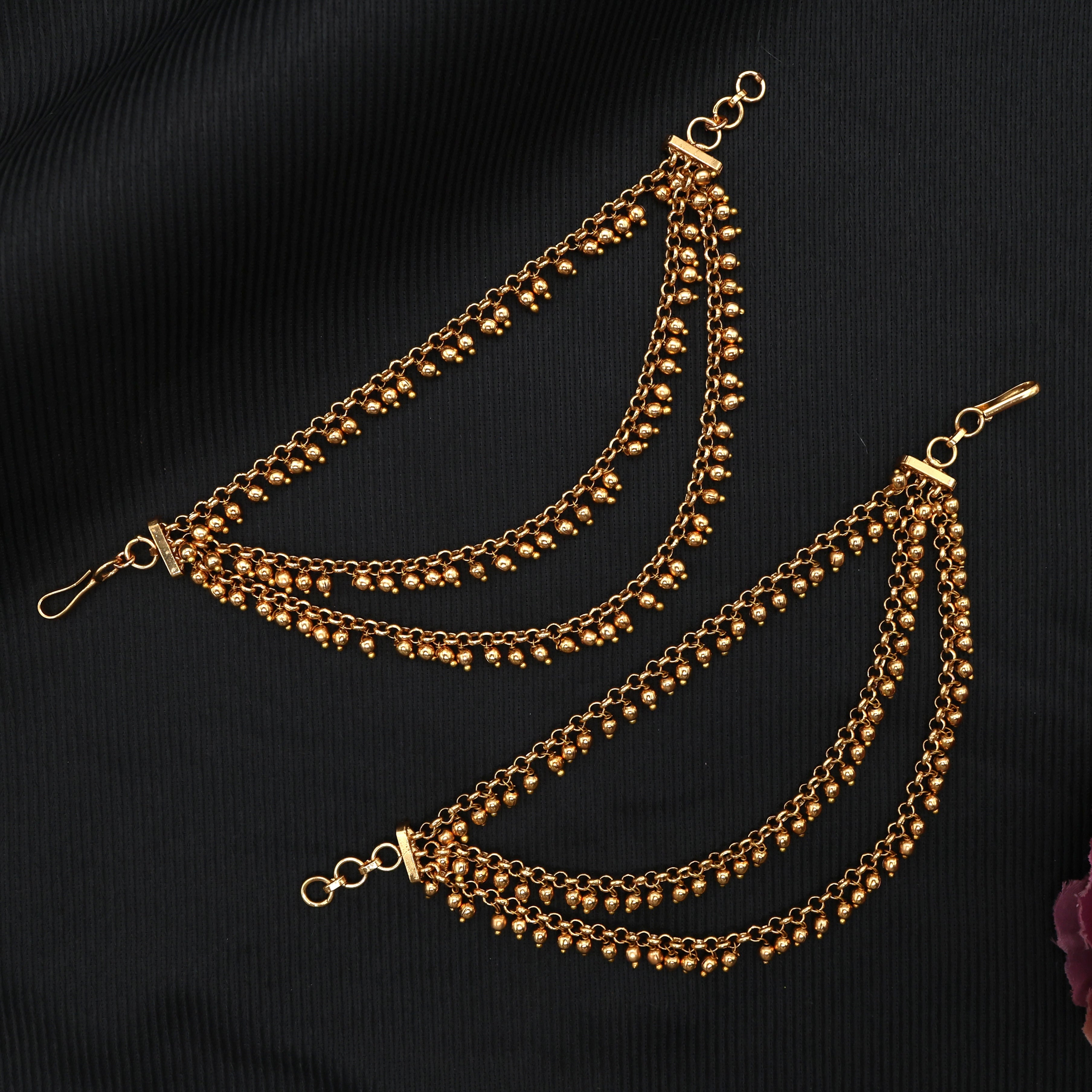 Gold Look Antique 3 Layer Gold Balls Bridal Maatal/Kaan Chain