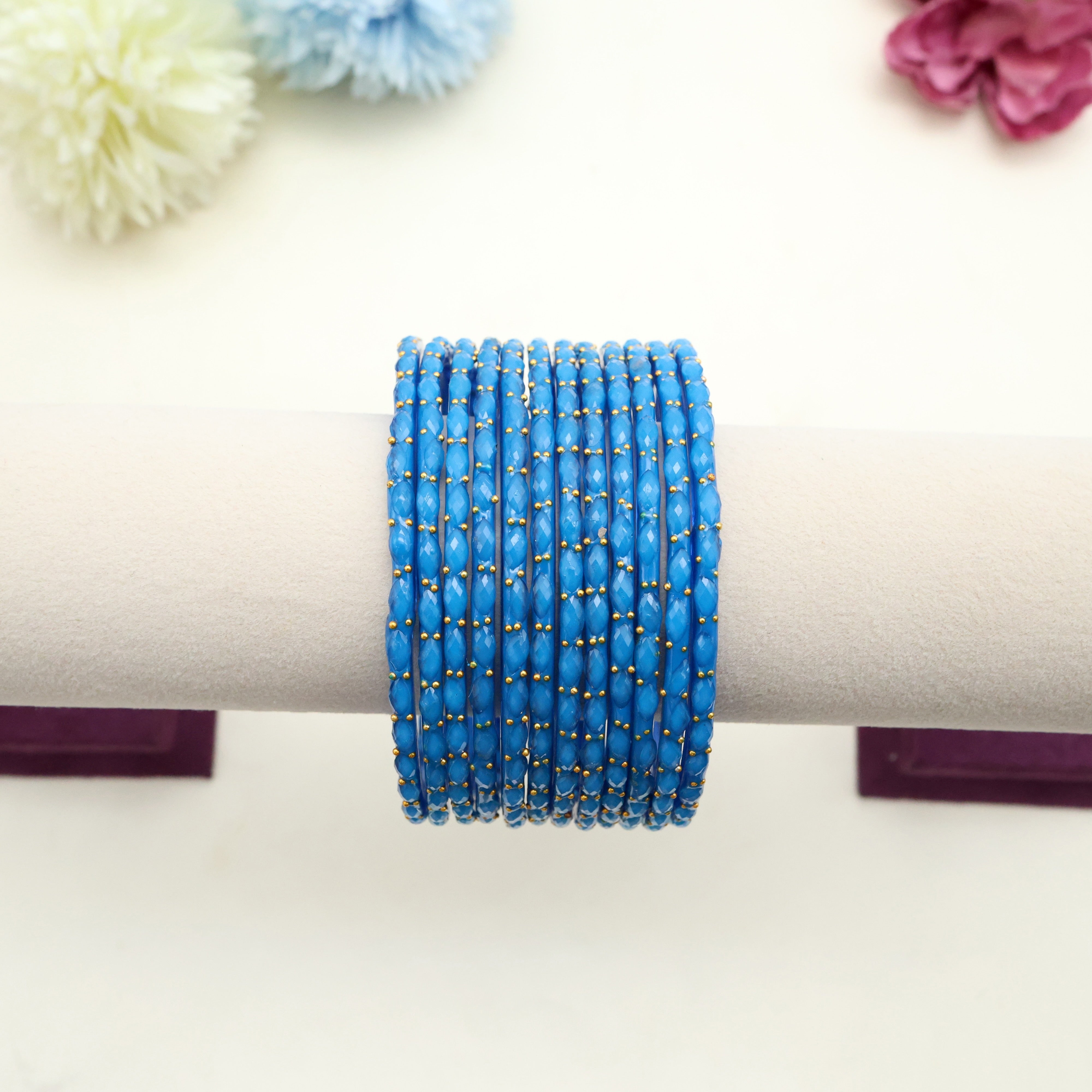 NEW PREMIUM RAIN DROP BANGLES (ONE DOZEN) - FIROZI