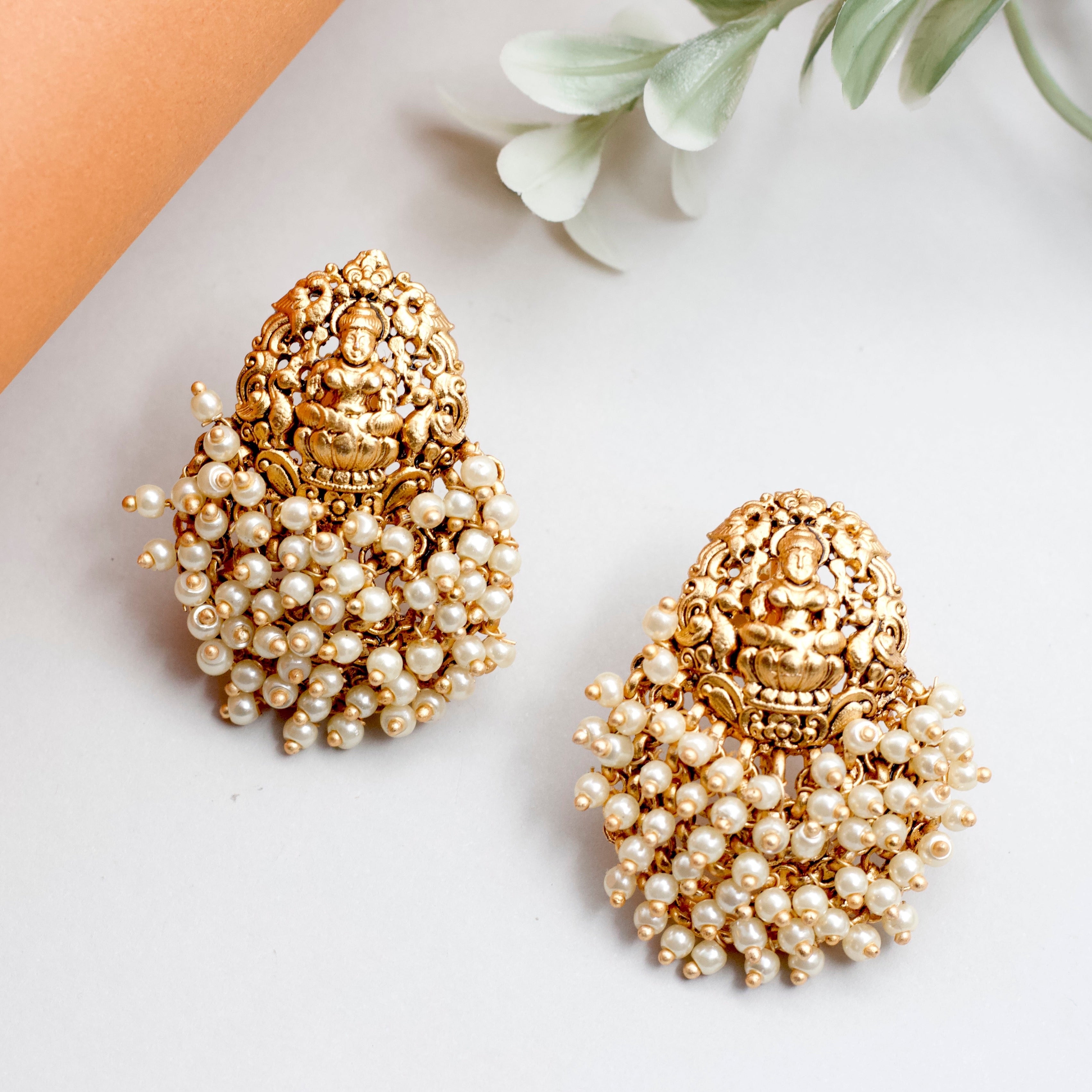 Antique Beads Bunch Lakshmi Studs