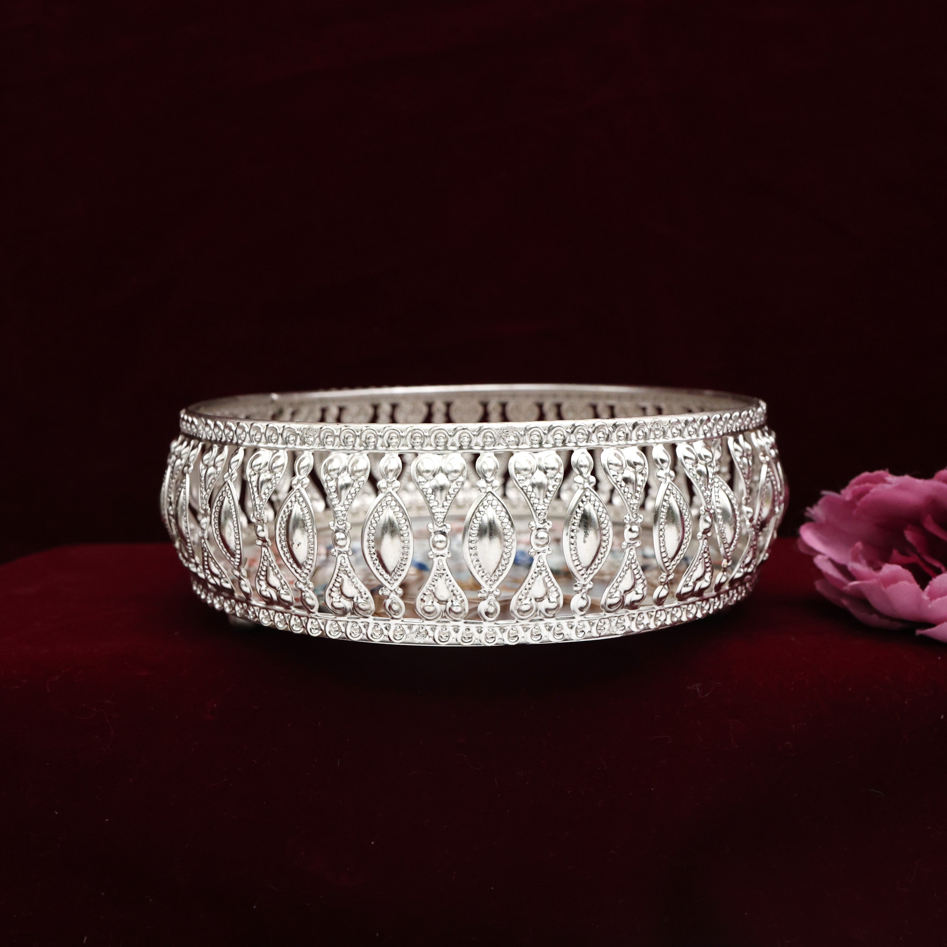 Silver Finish 6” Printed Tray (Comes in Assorted Prints)