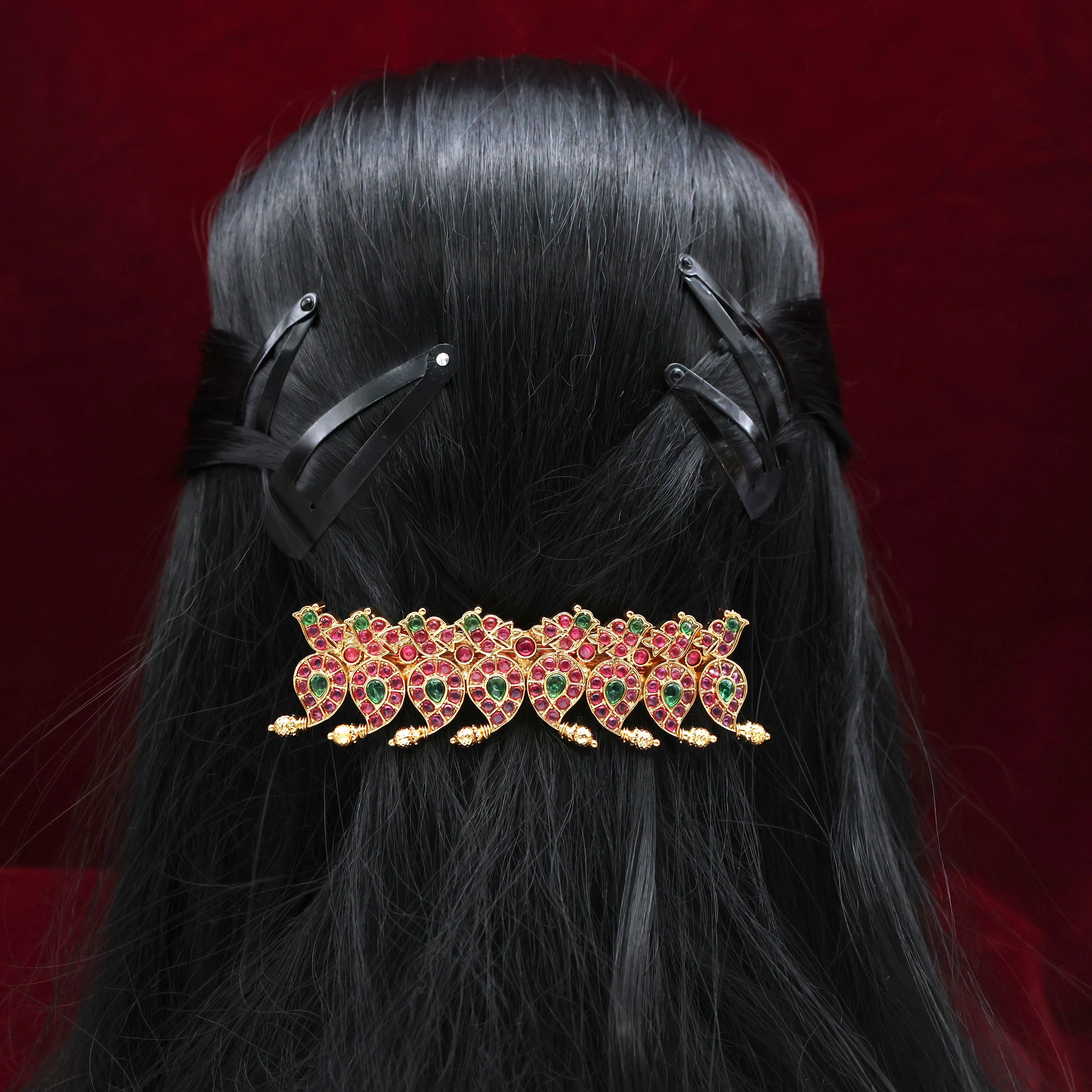 Premium Nagas Kemp Mango French Barrette Hair Clip