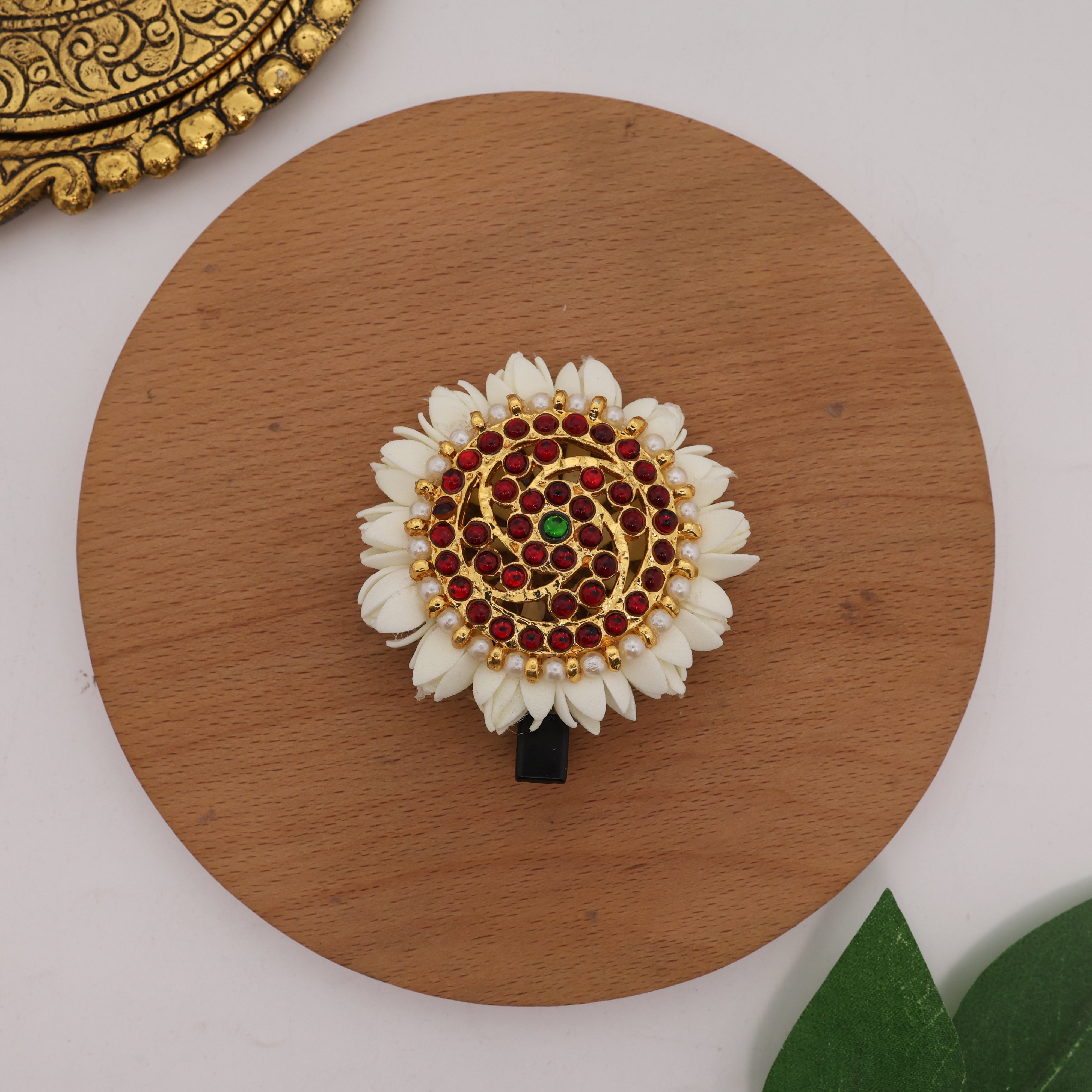 Bloomed Jasmine Kemp Suryan Alligator Hair Clip