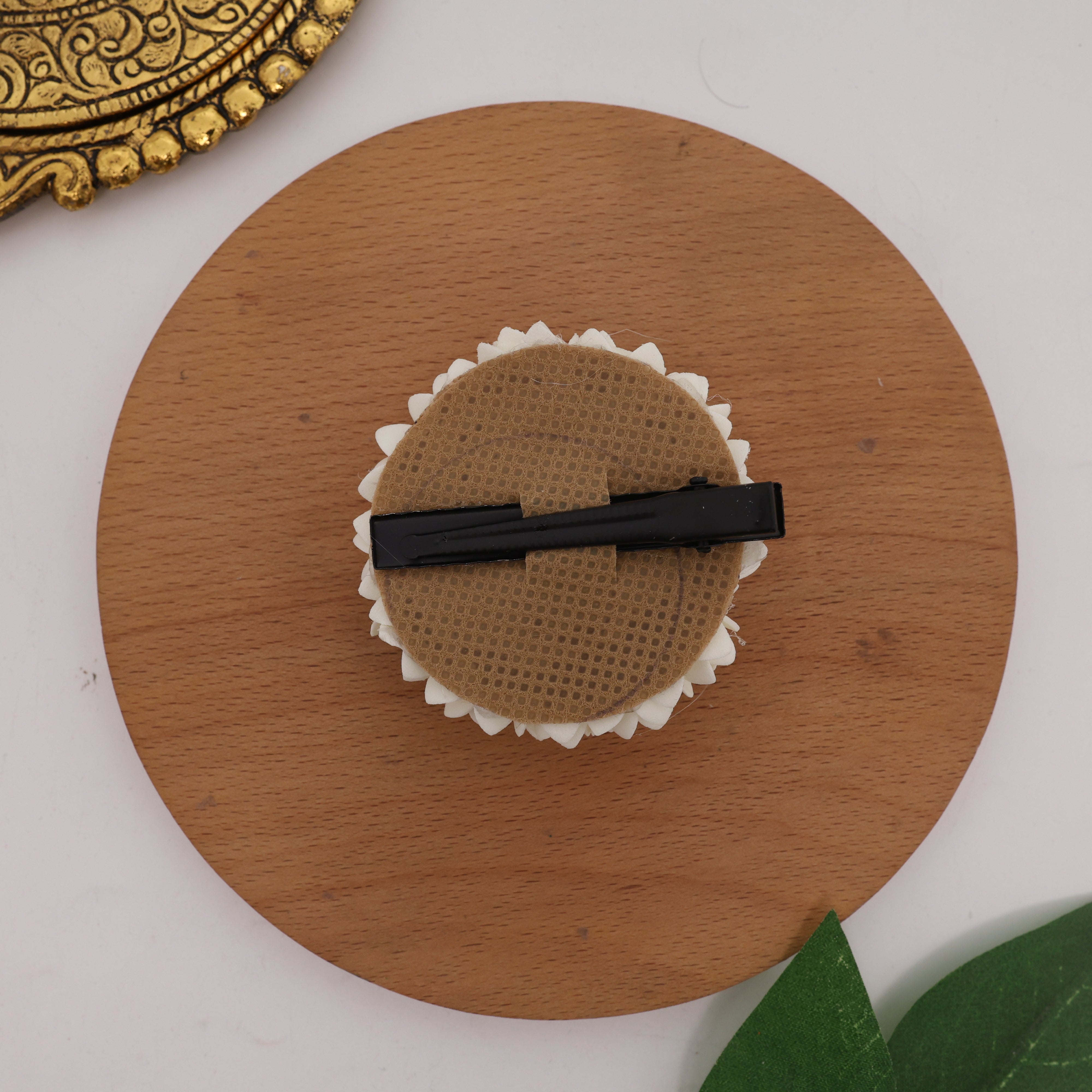 Handmade Foam Reusable Bloomed Jasmine Lotus Alligator Clip