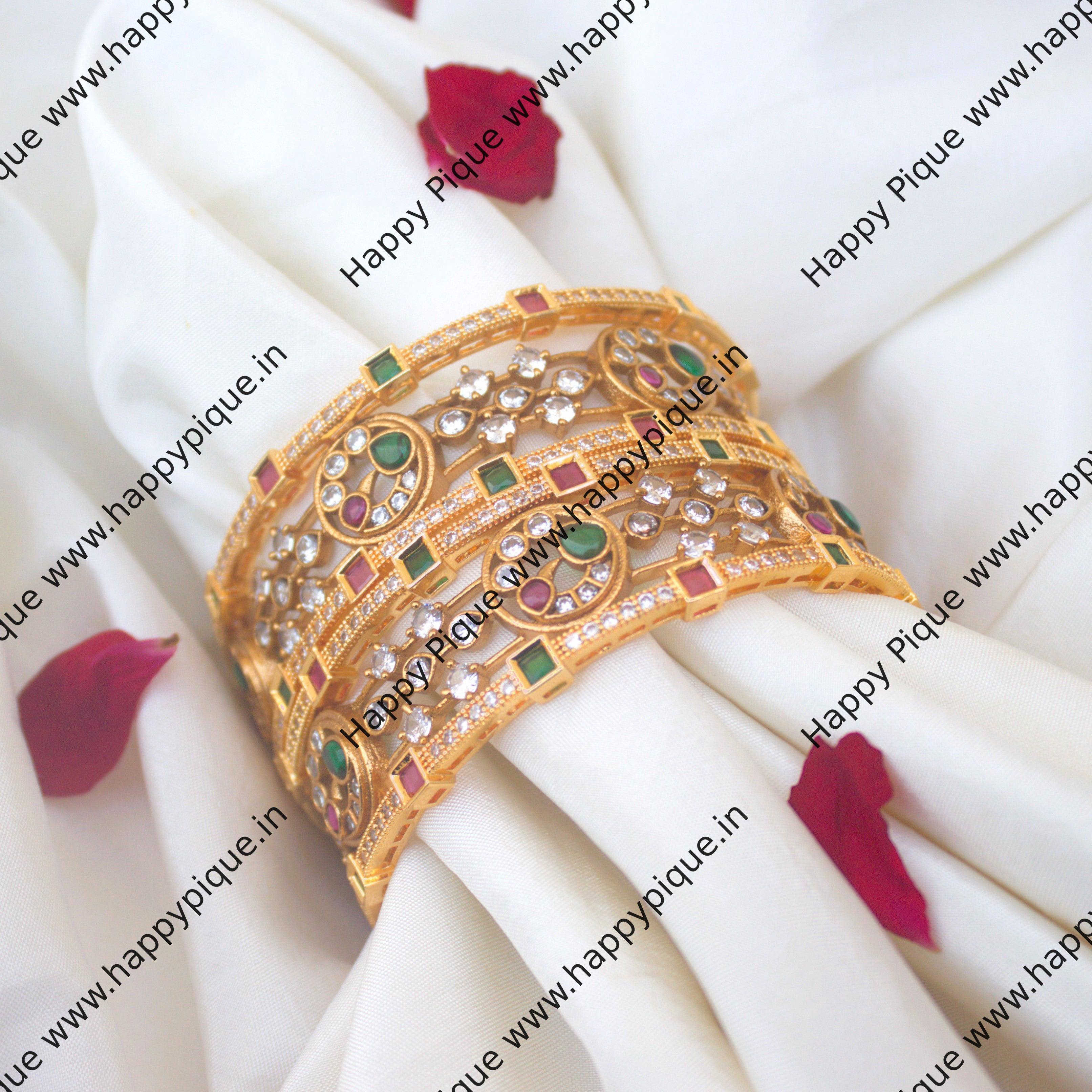 Set of 6 AD Kemp Bridal Bangles