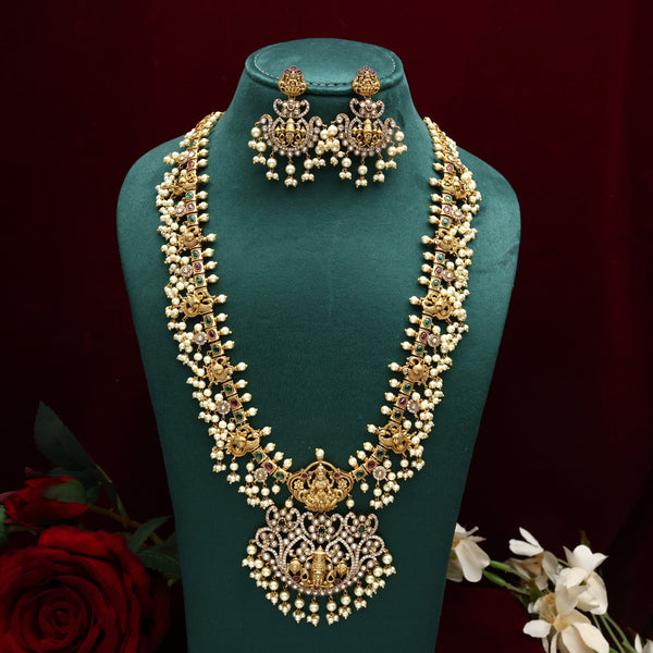 Antique AD Lakshmi Narayana Heavy Bridal Guttapusalu Haaram Set