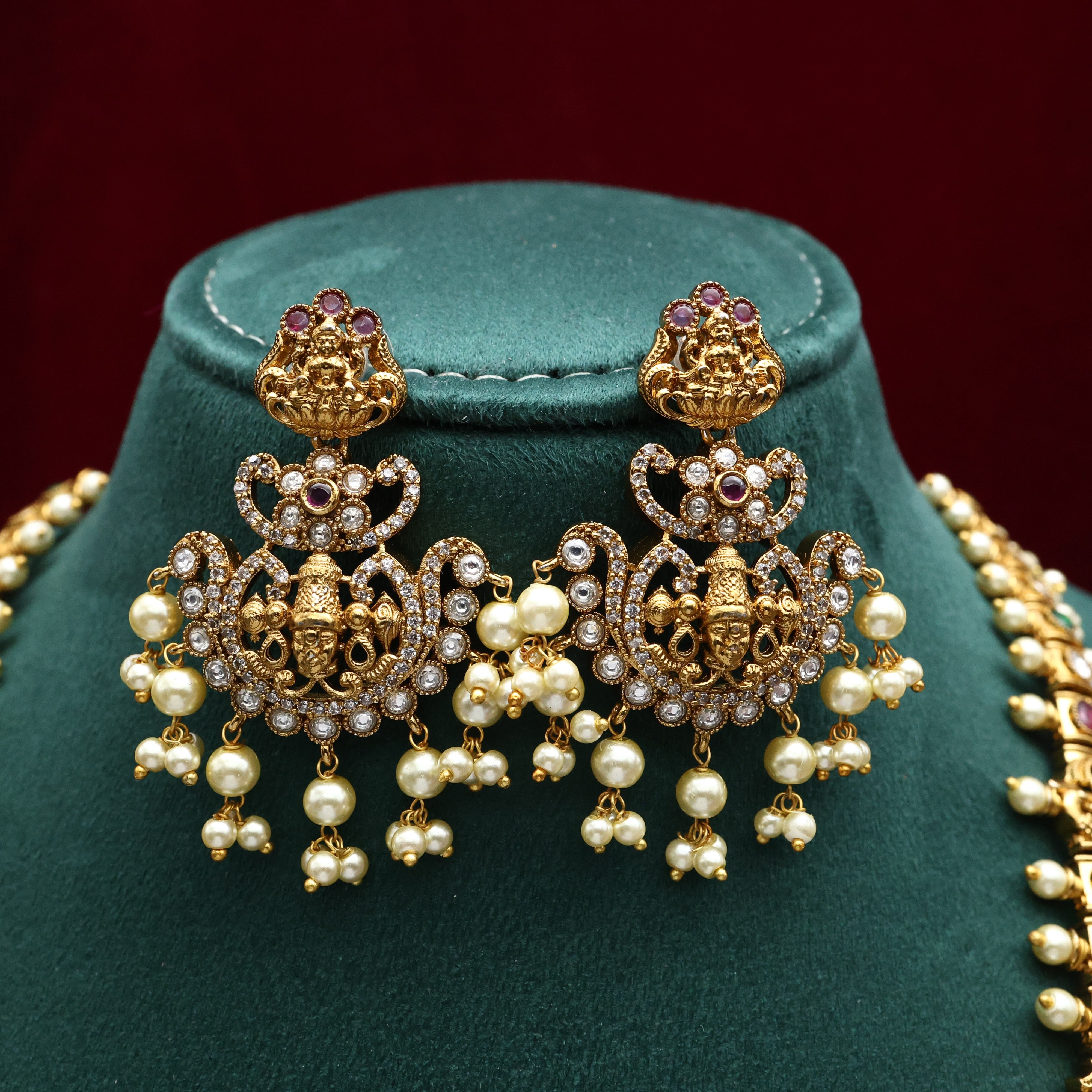 Antique AD Lakshmi Narayana Heavy Bridal Guttapusalu Haaram Set