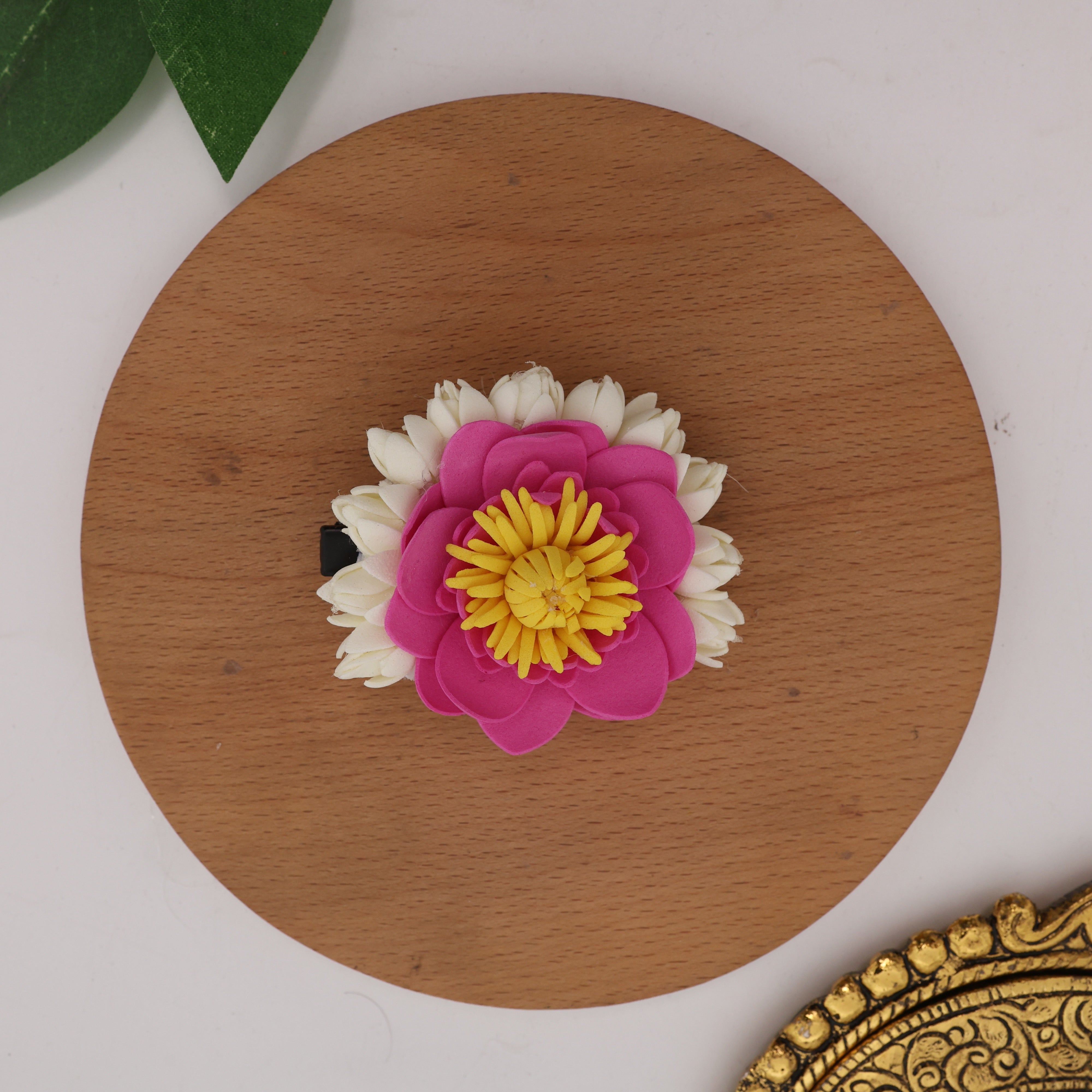 Handmade Foam Reusable Nila Pirai Lotus Bloomed Jasmine Alligator Clip