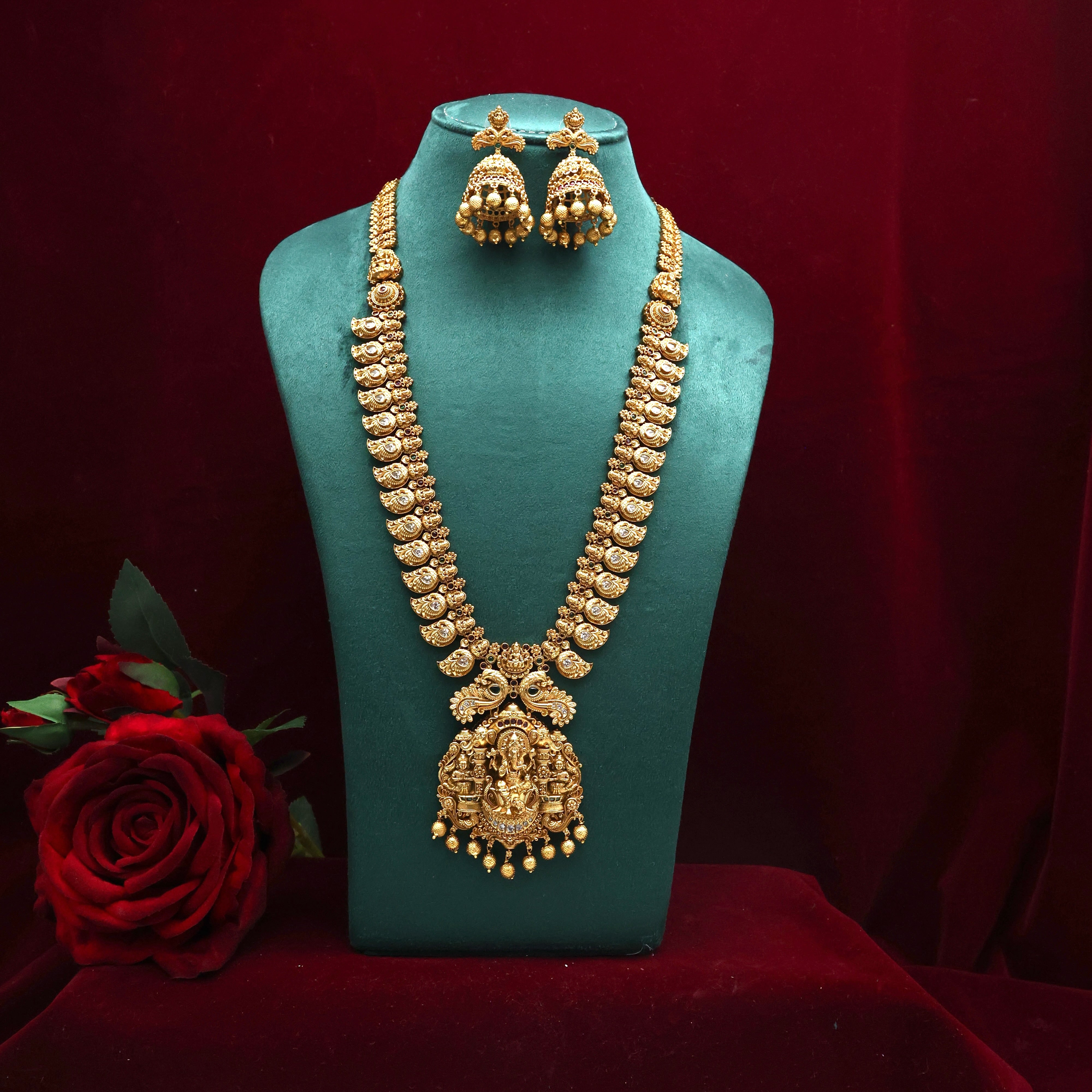 Antique Nagas Raj Ganesha Bridal Haaram Set