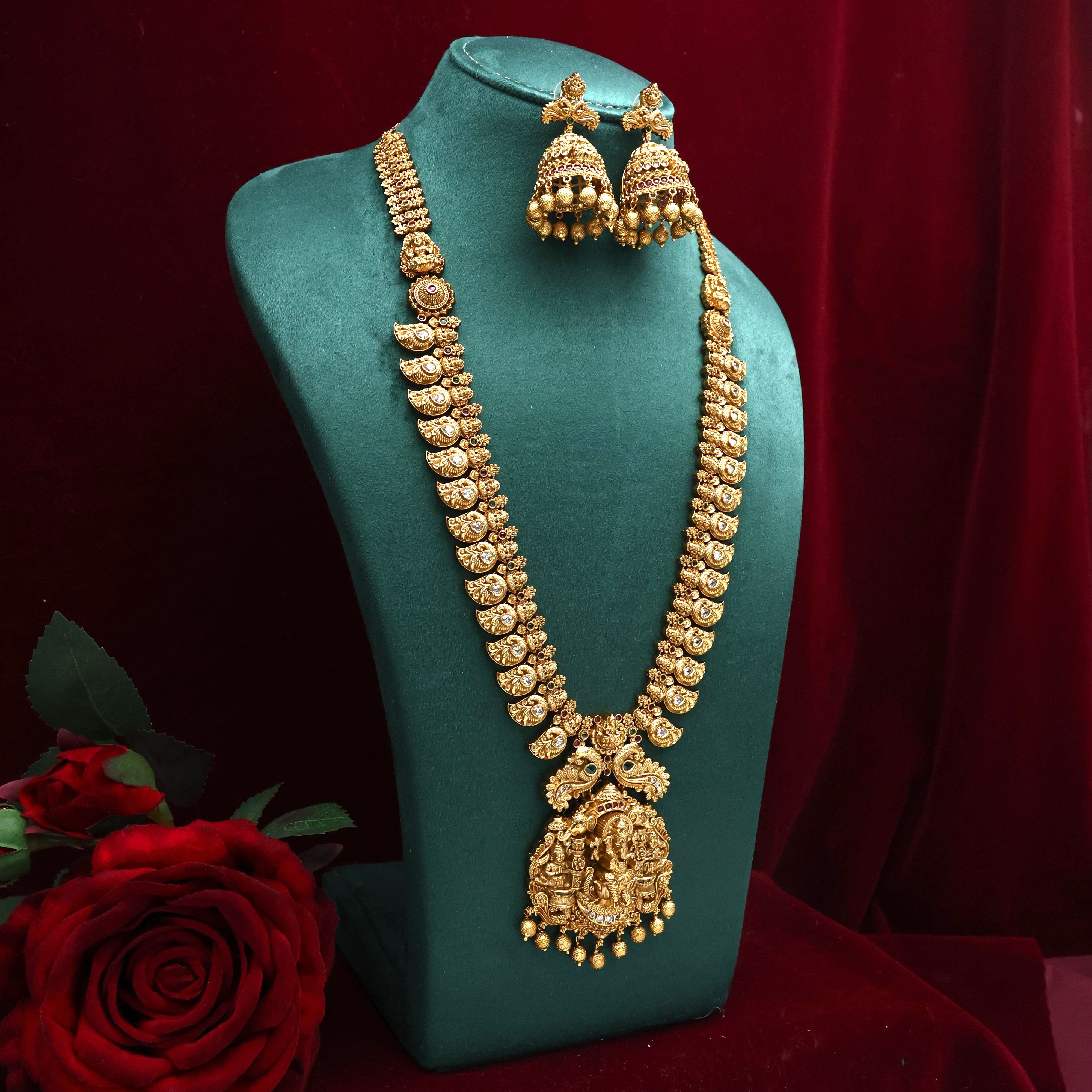 Antique Nagas Raj Ganesha Bridal Haaram Set
