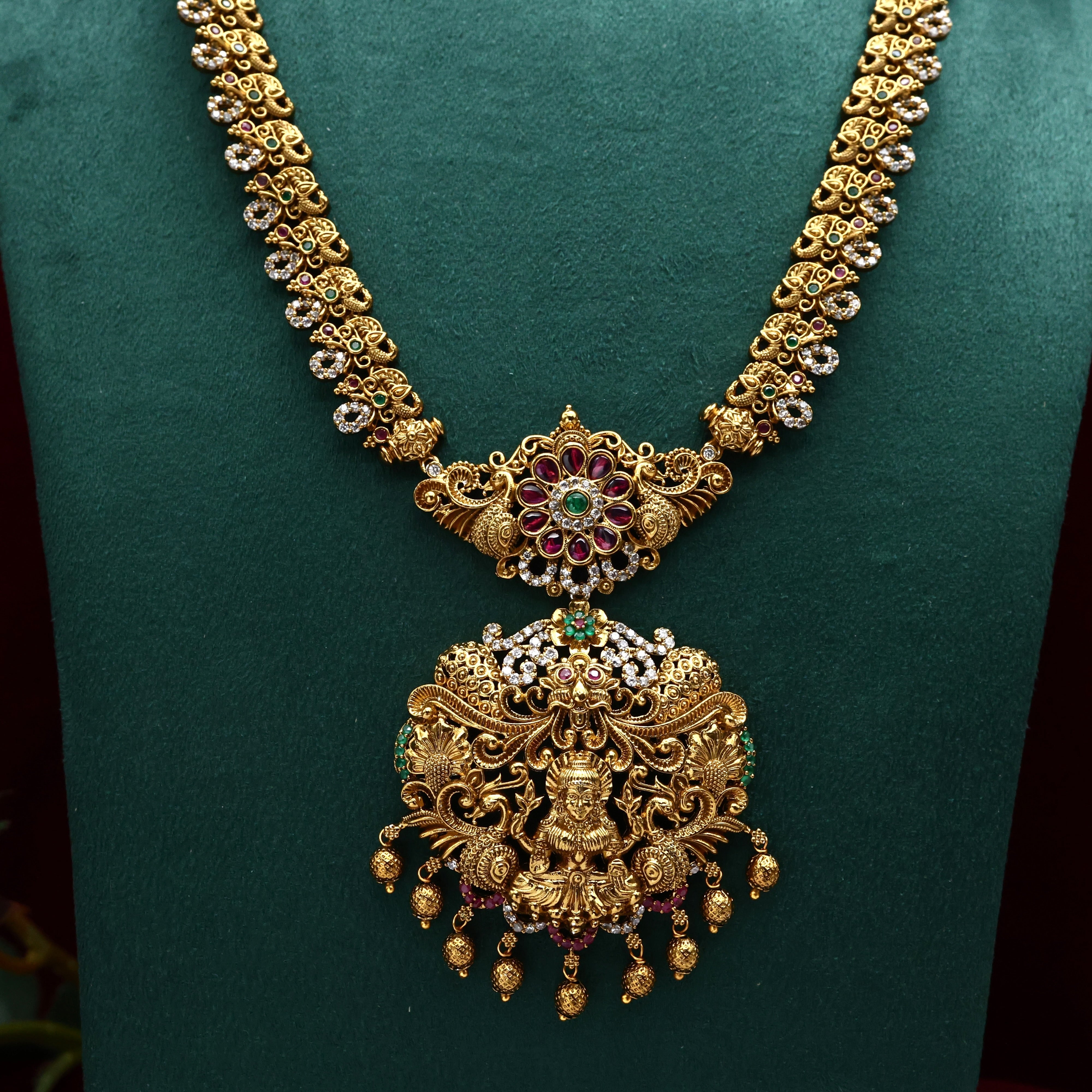 Antique AD Long & Sleek Mahalakshmi Bridal Haaram Set