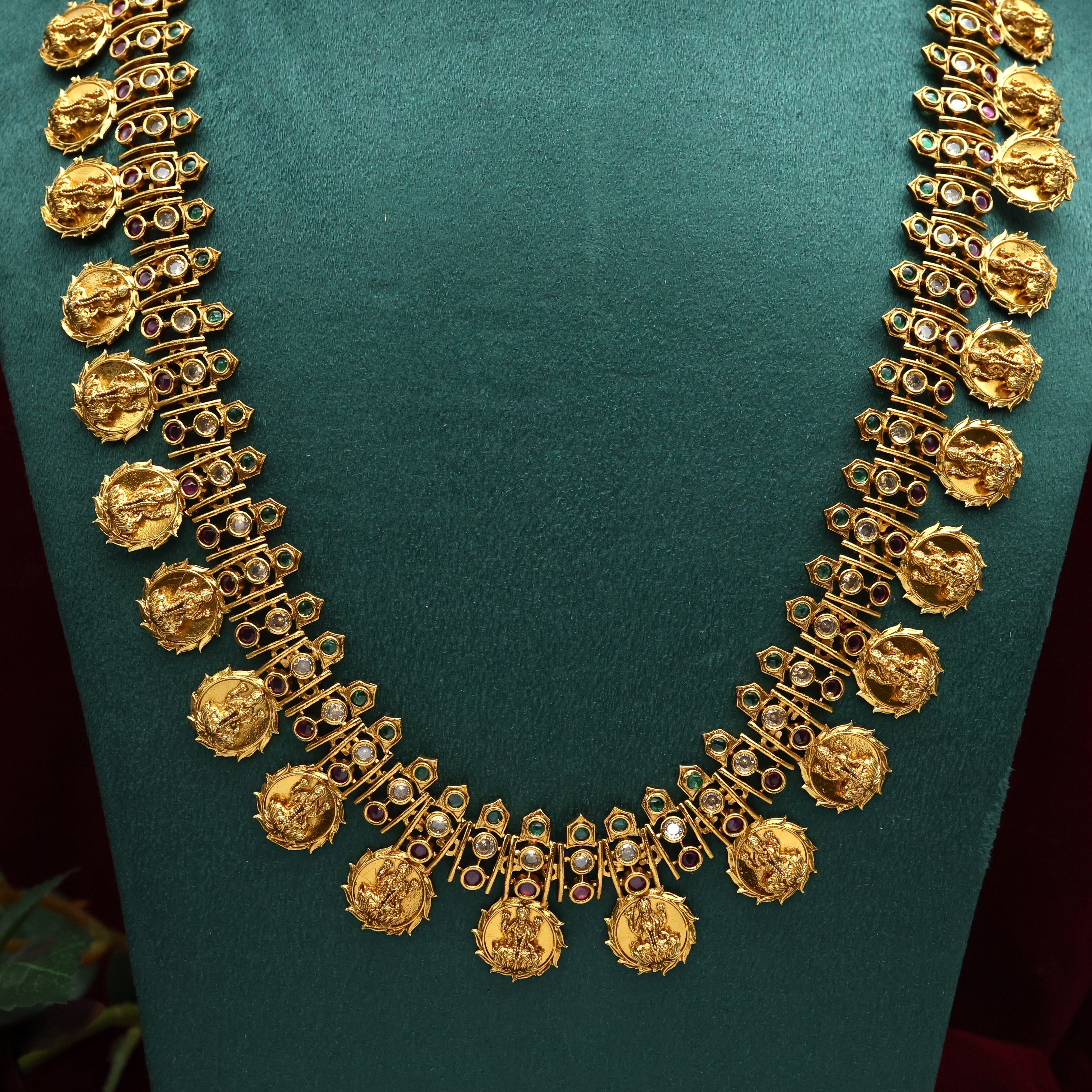 Antique AD Lakshmi Coin Bridal Haaram Set