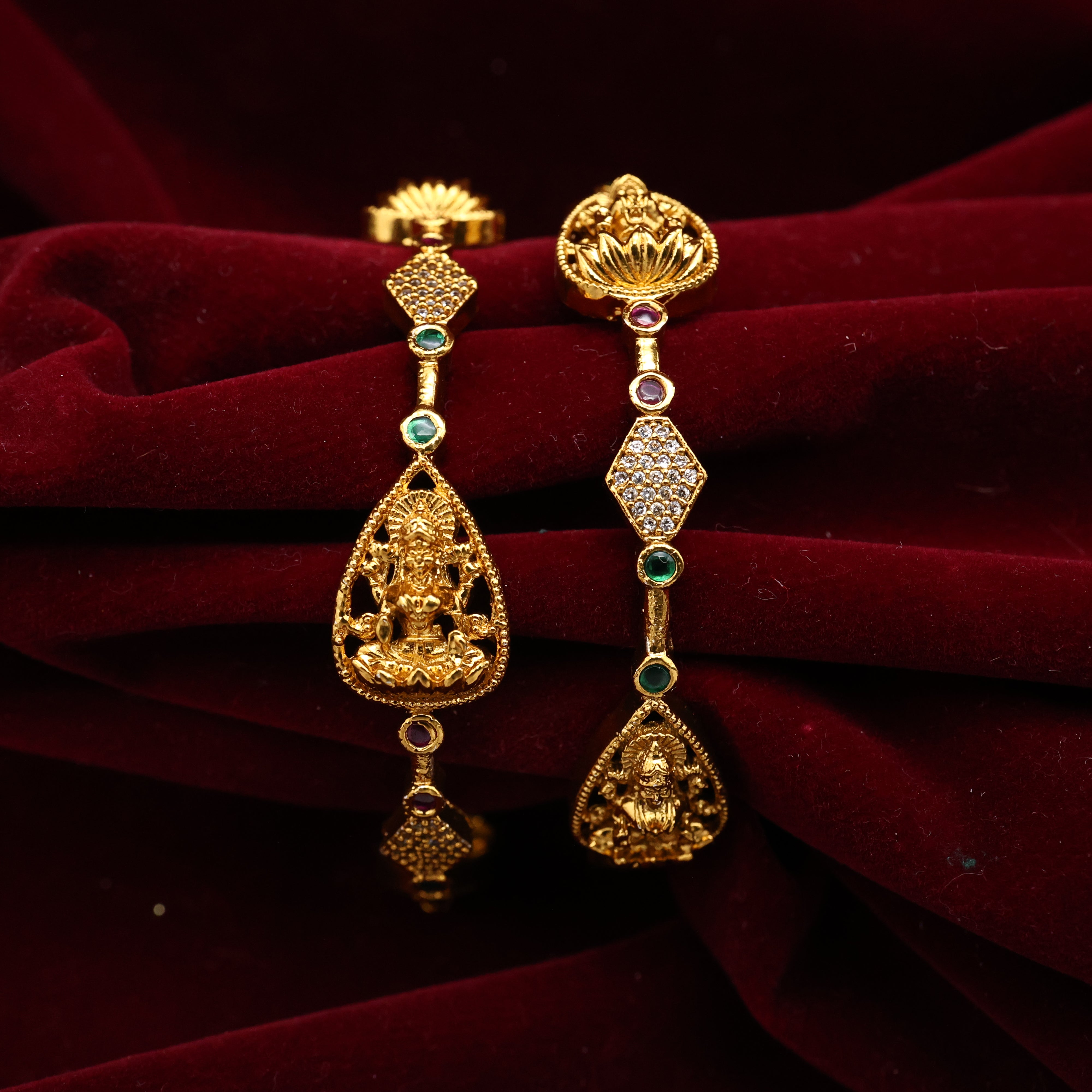 Antique AD Lakshmi Sleek Bangles