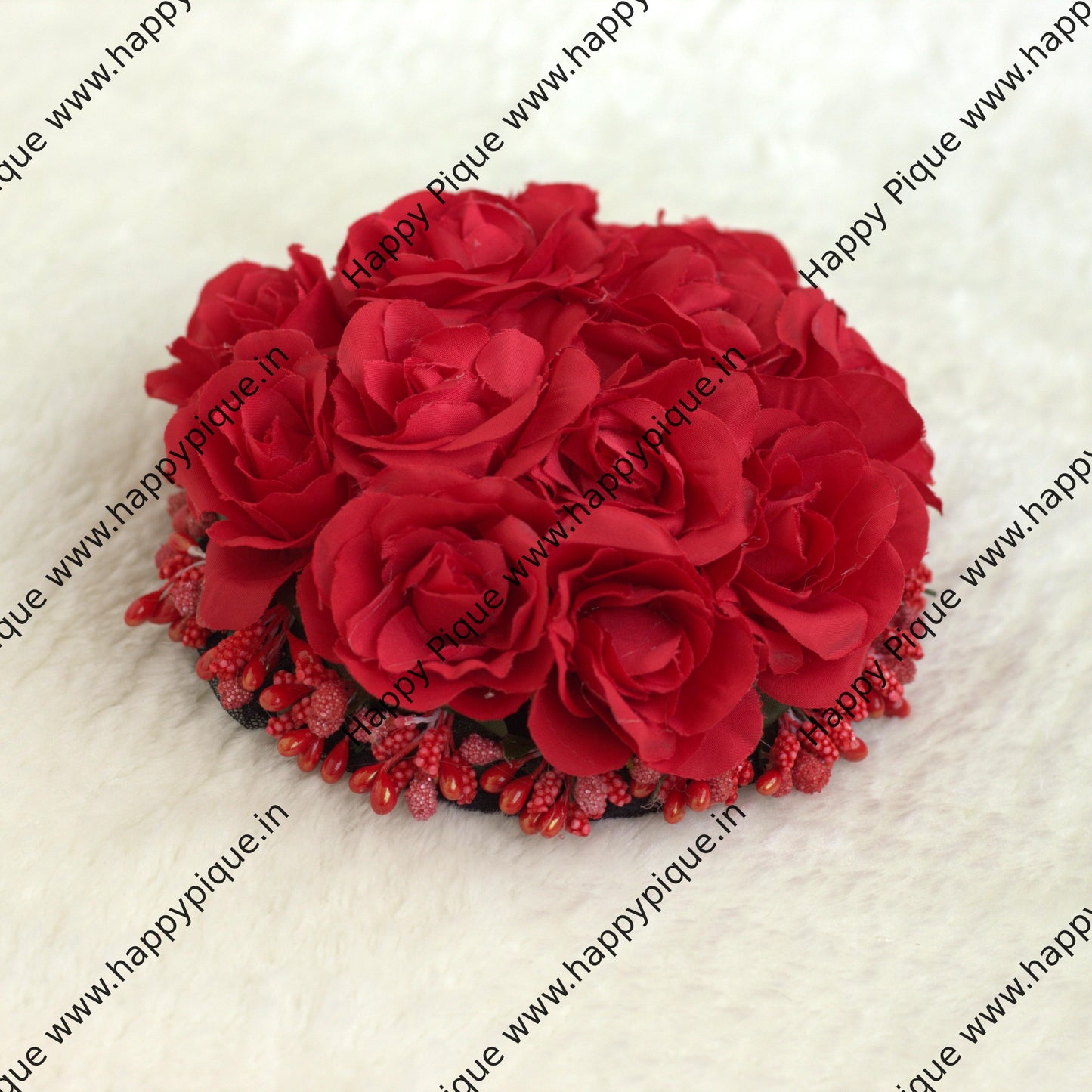 Real Look Alike Rose Artificial Flower Bridal Juda Bun