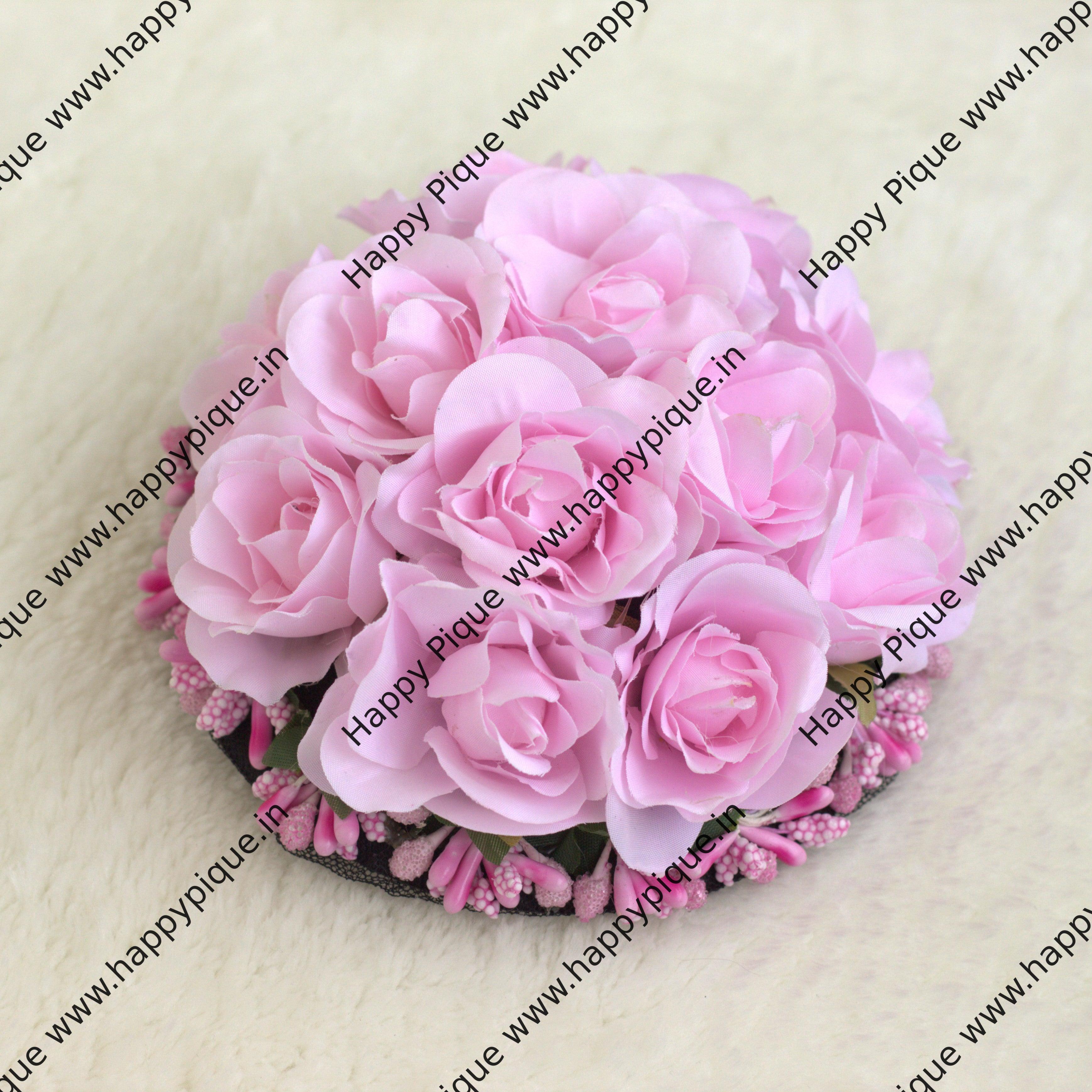 Real Look Alike Rose Artificial Flower Bridal Juda Bun