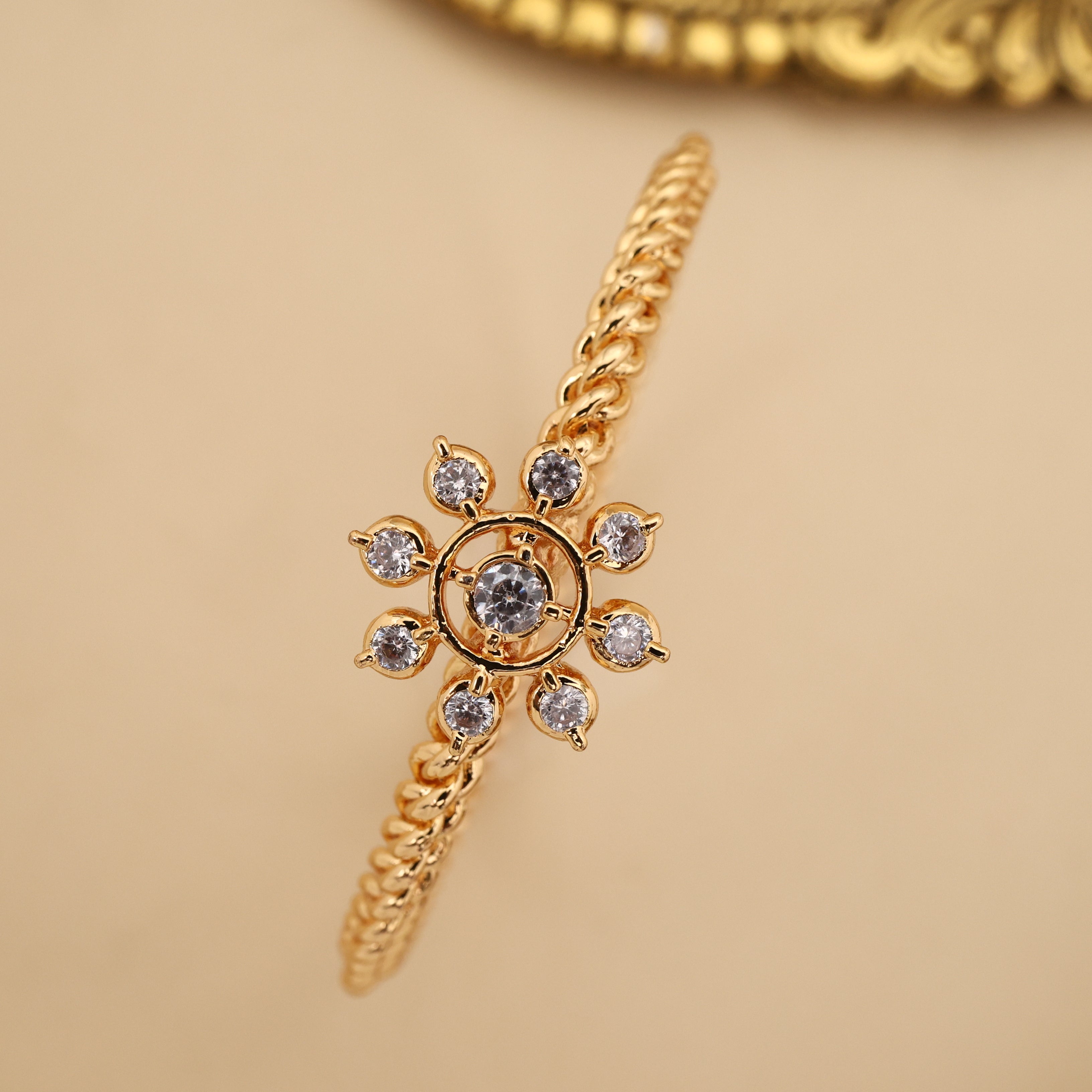 Micro Gold Polish Real Gold Look Murukku Kada Bangle