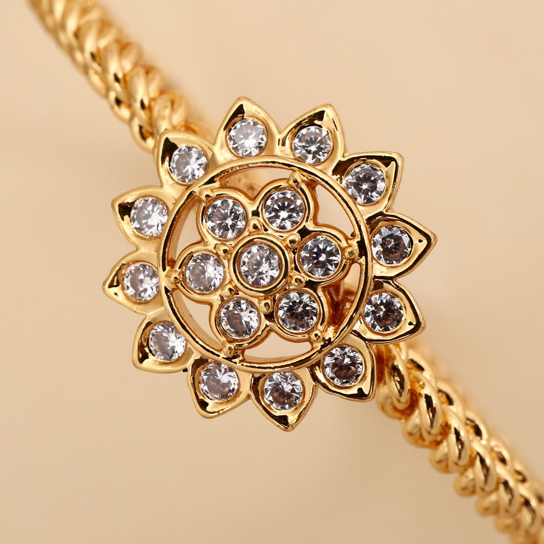Micro Gold Polish Real Gold Look Murukku Kada Bangle
