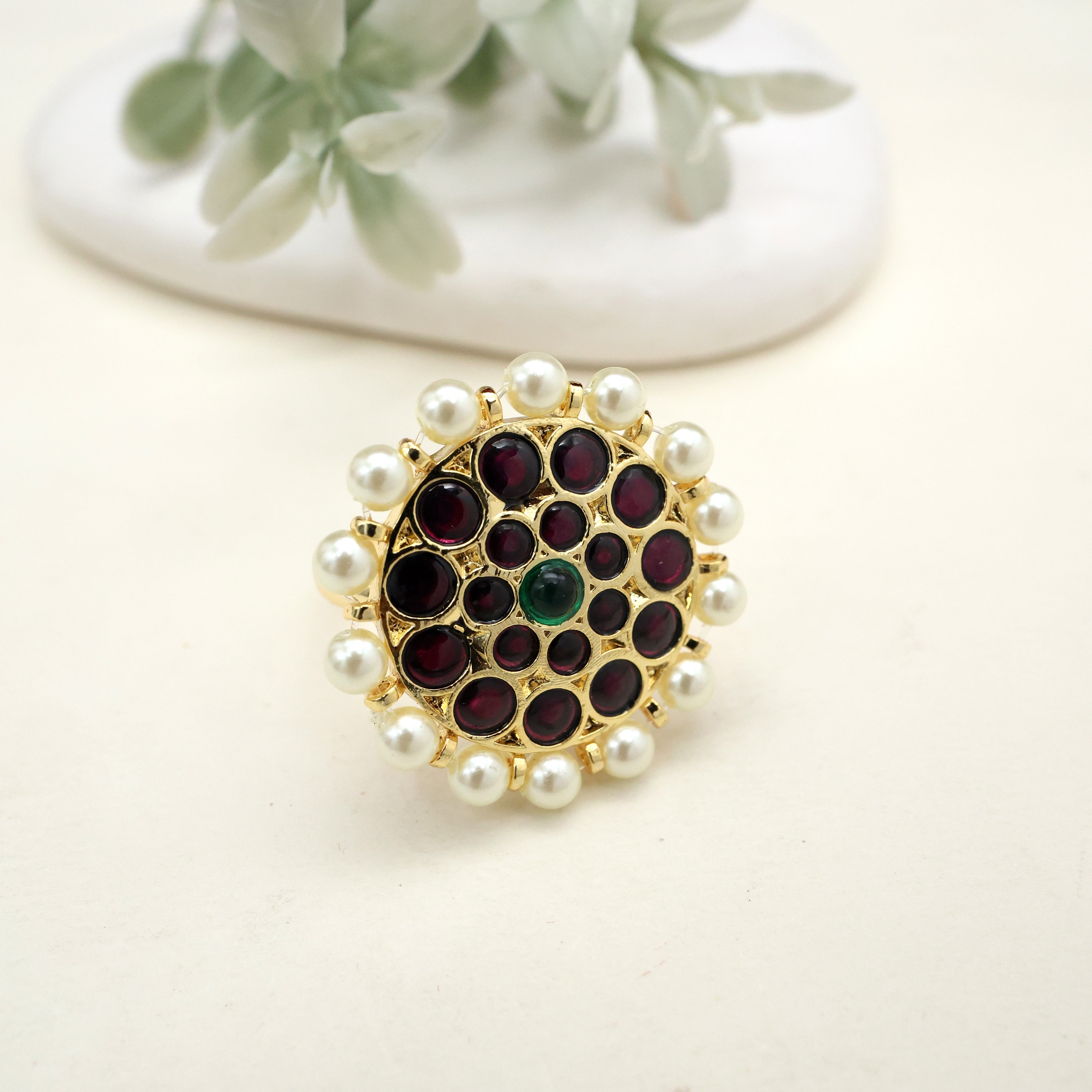 Premium Traditional Kemp Round Adjustable Finger Ring