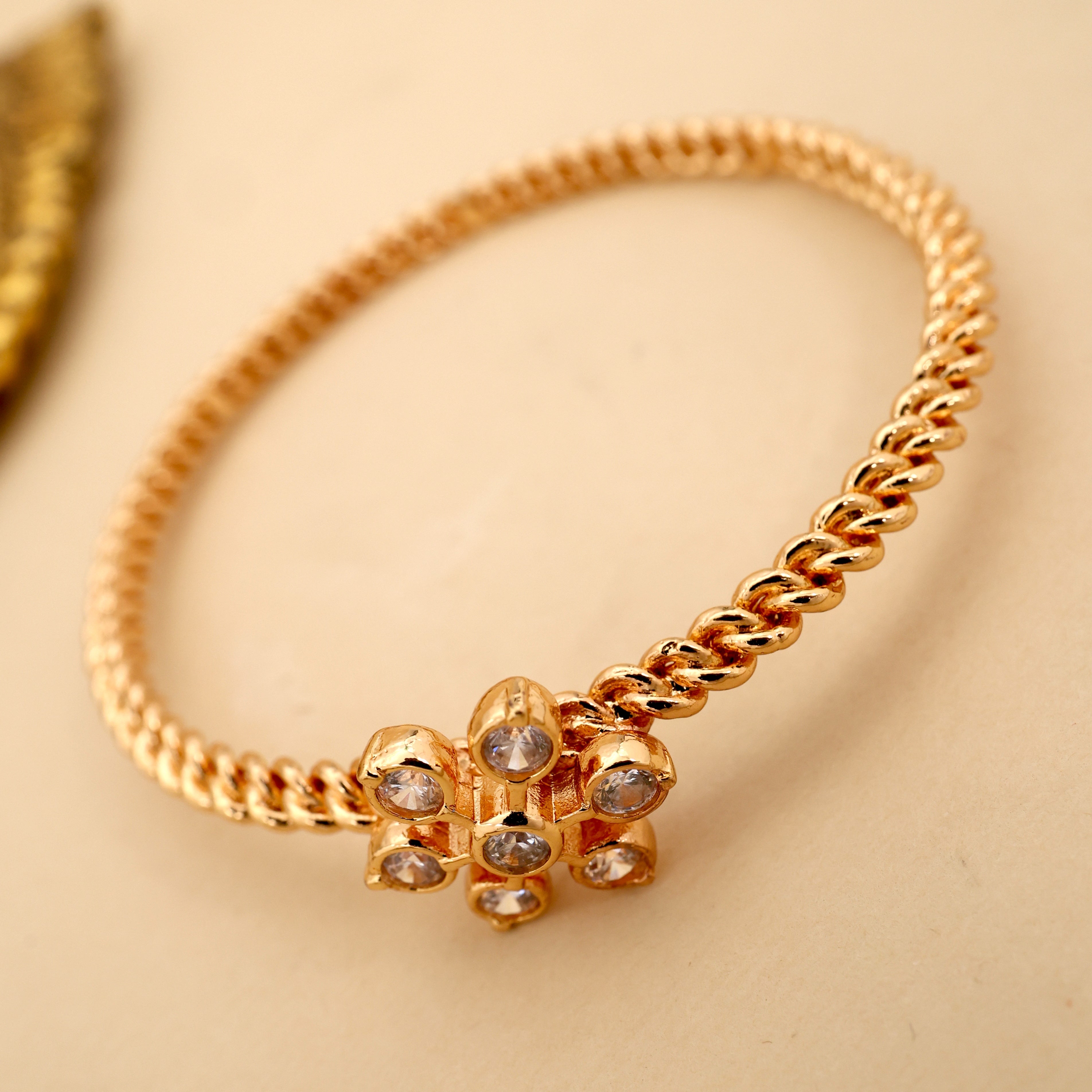 Micro Gold Polish Real Gold Look Murukku Kada Bangle