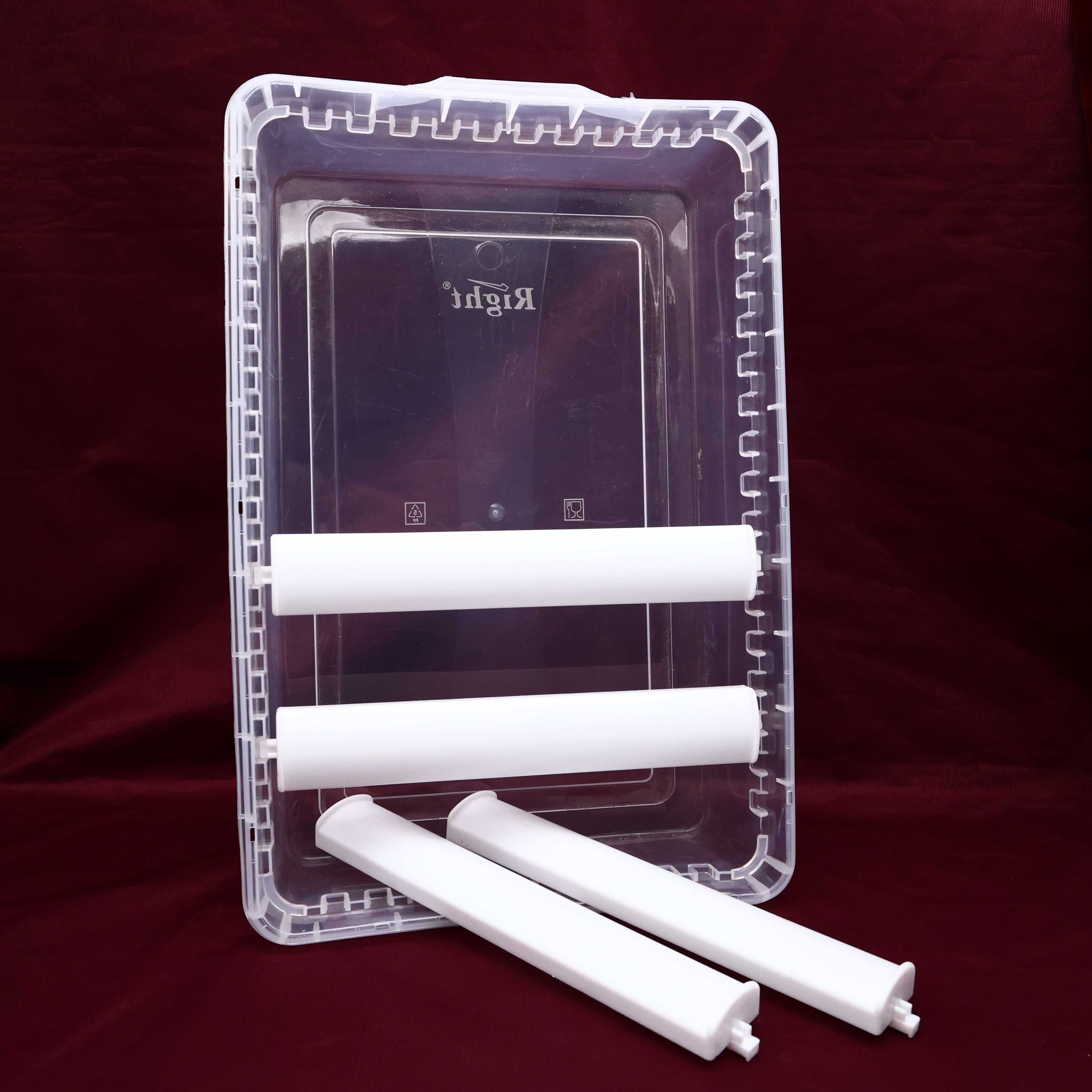 THICK PLASTIC ADJUSTABLE REMOVABLE 4 ROD BANGLE BOX - BIG BANGLE ORGANISER