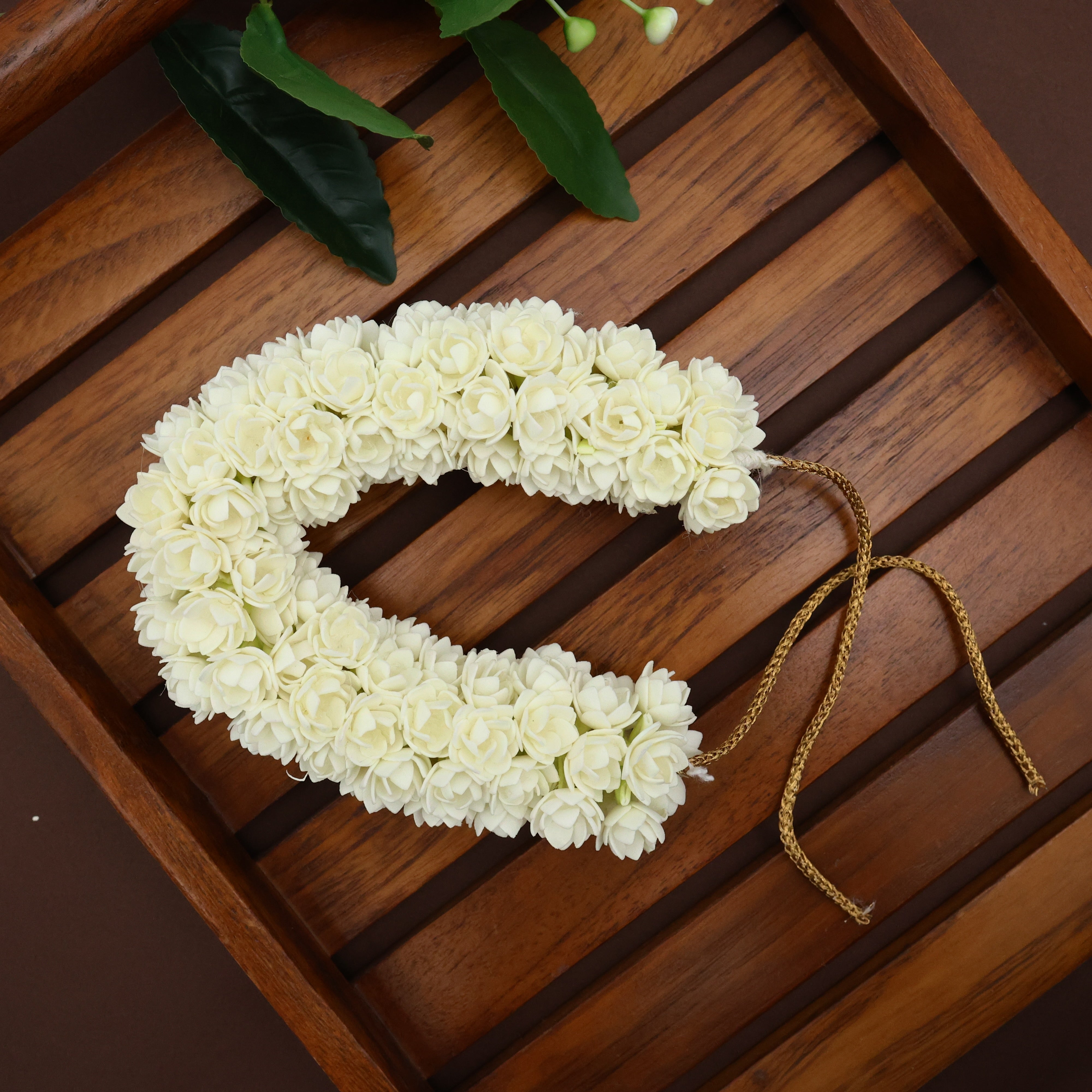 Handmade Real Look Foam Bloomed Jasmine Bridal Veni