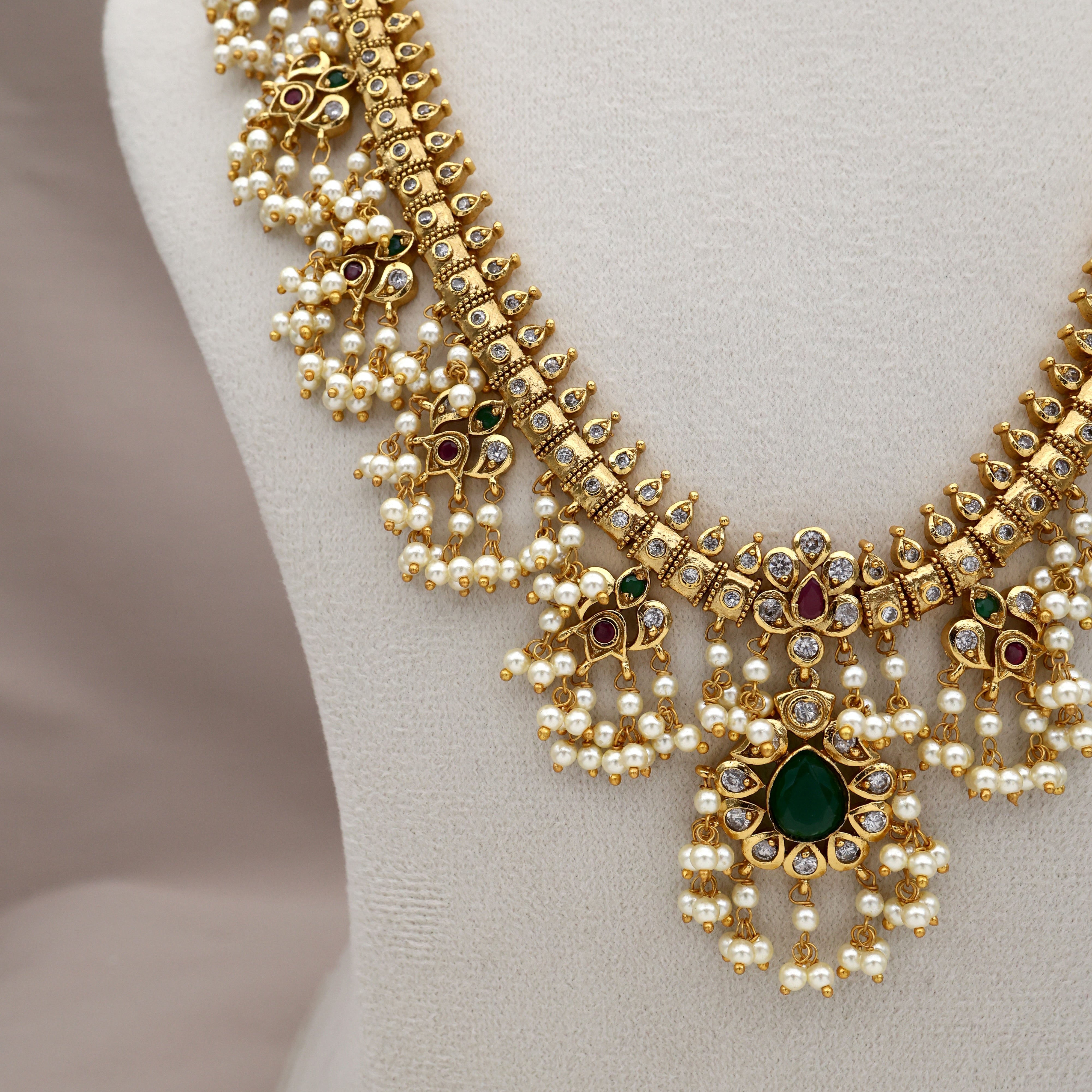 Premium Antique Bridal Guttapusalu Haaram Set