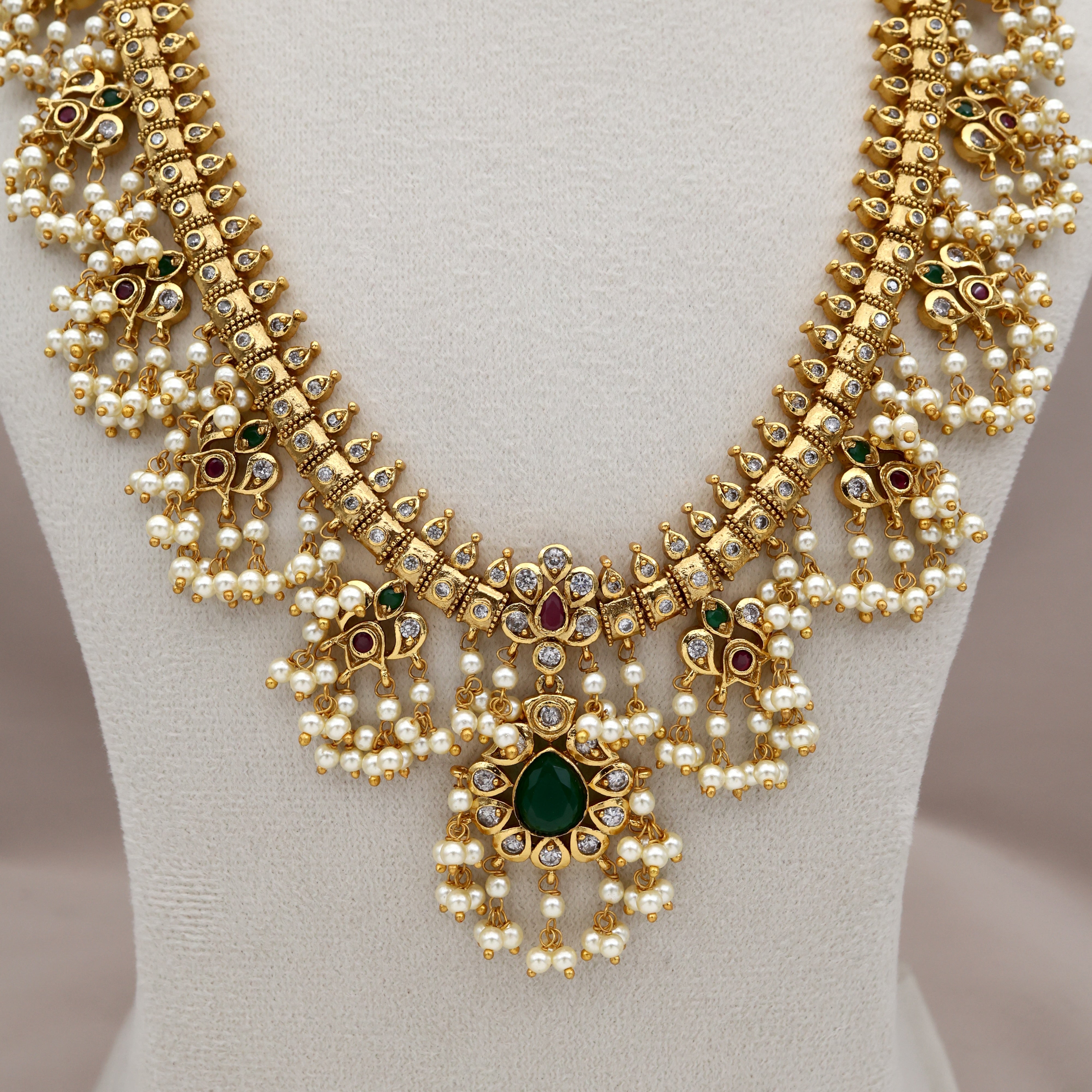 Premium Antique Bridal Guttapusalu Haaram Set