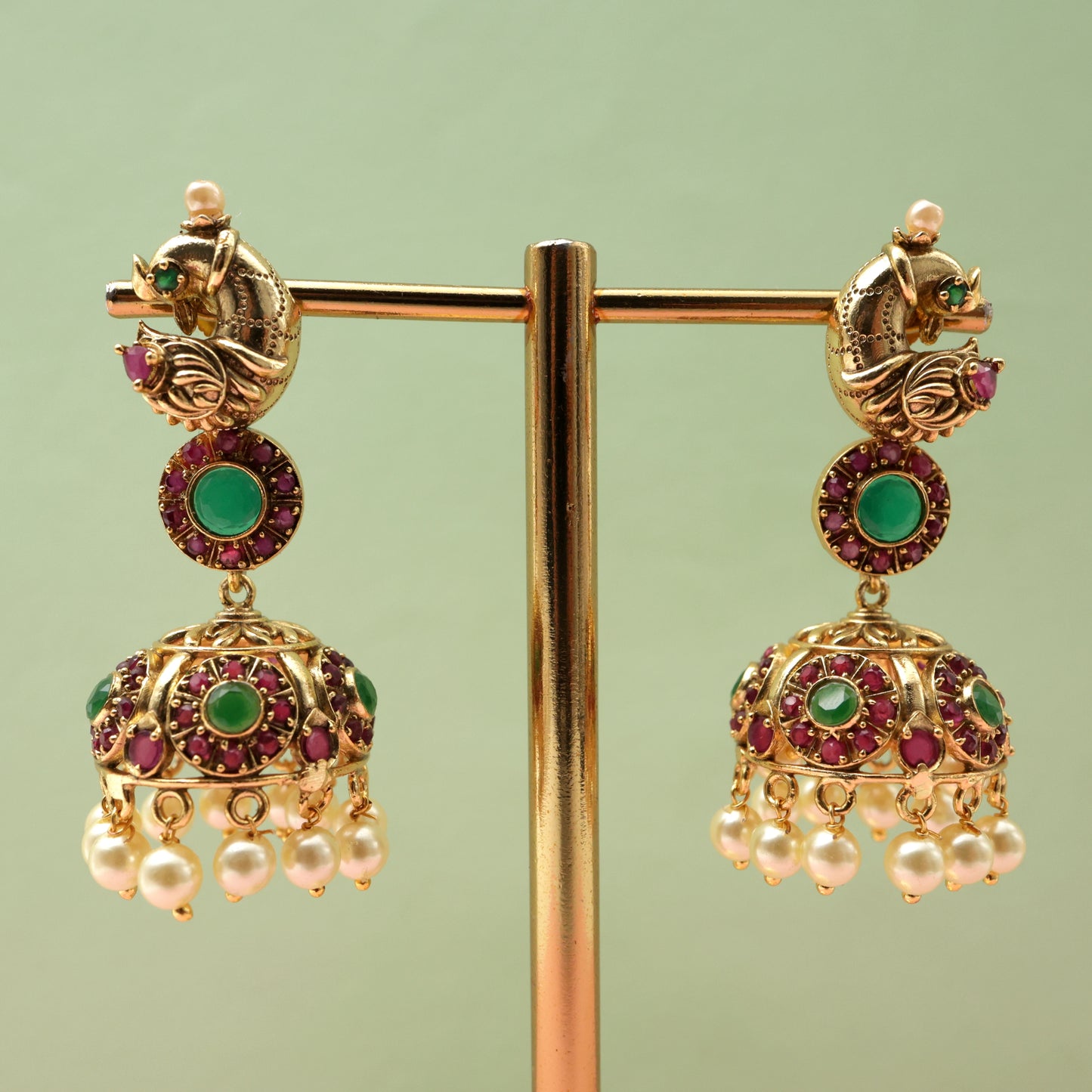 antique bridal jhumkas