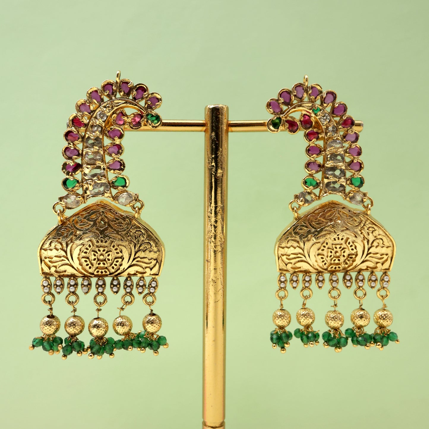 antique bridal jhumkas