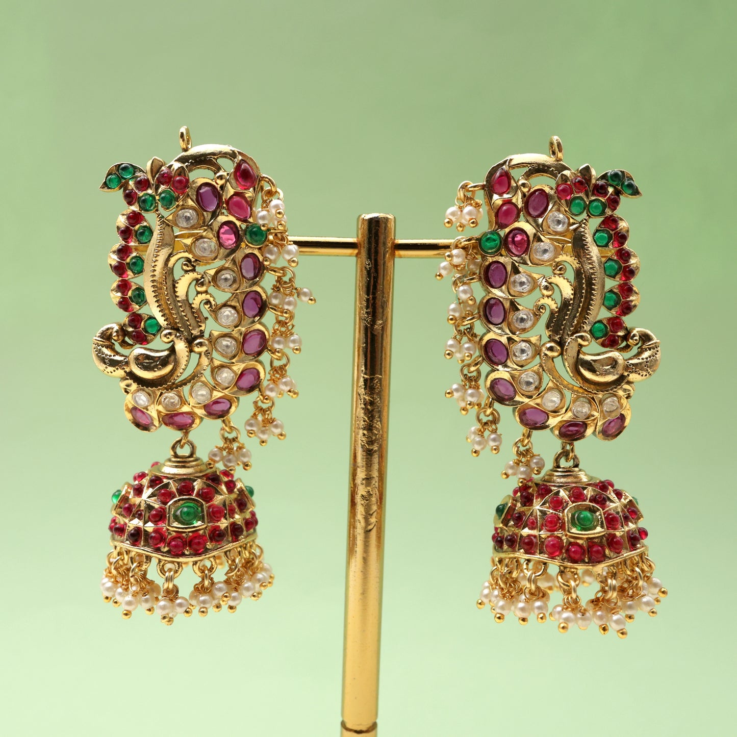 antique bridal jhumkas