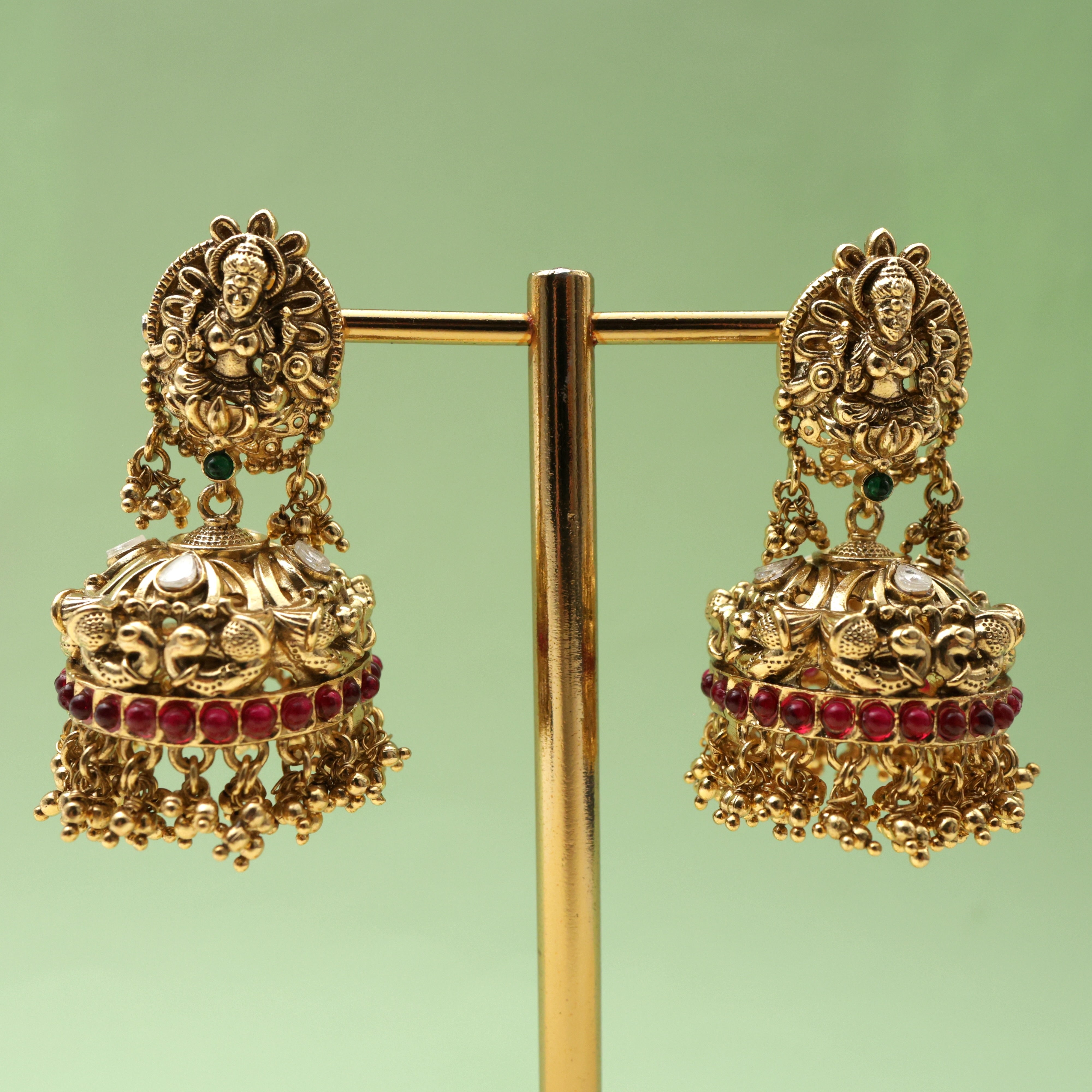 antique bridal jhumkas